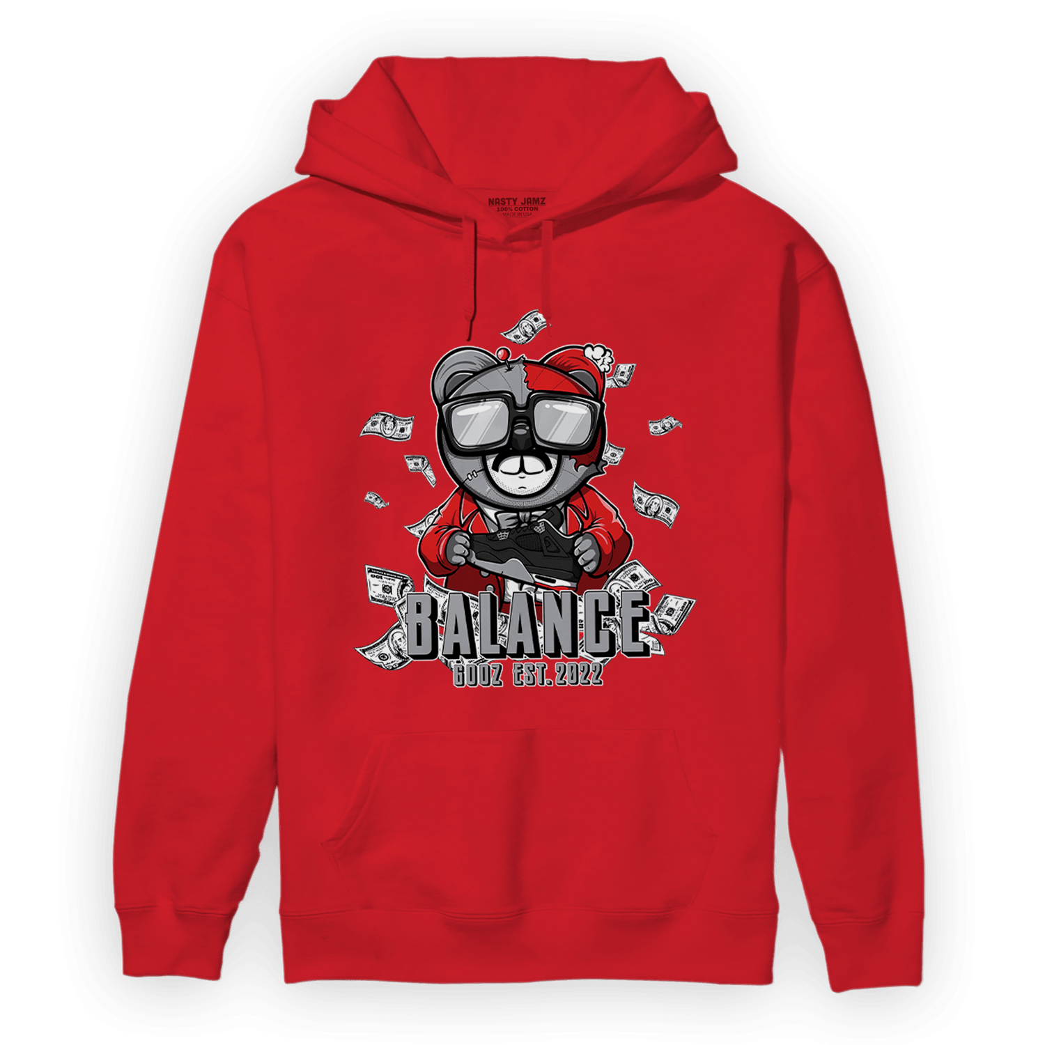 Bred Reimagined 4s Hoodie Match Men BER - NastyJamz