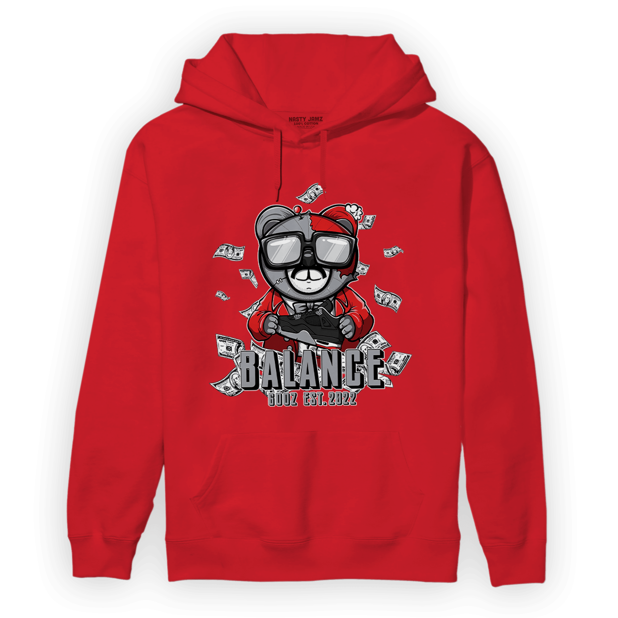 Bred Reimagined 4s Hoodie Match Men BER - NastyJamz