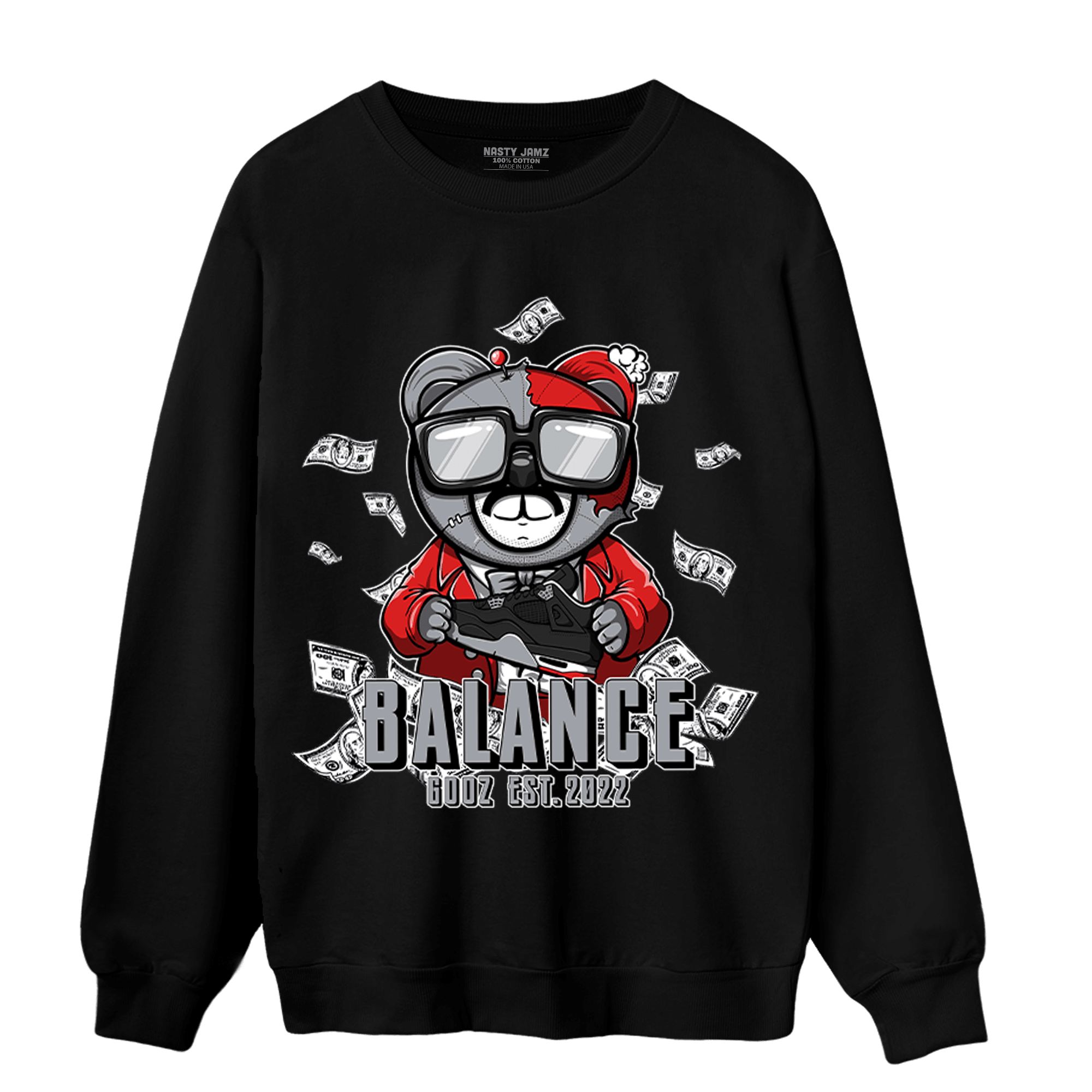 Bred Reimagined 4s Sweatshirt Match Men BER - NastyJamz