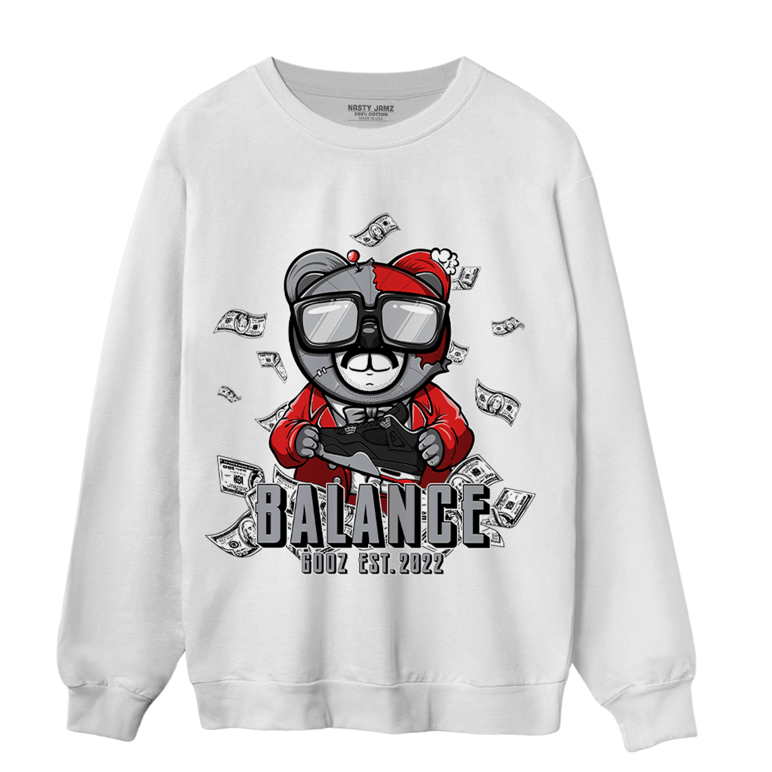 Bred Reimagined 4s Sweatshirt Match Men BER - NastyJamz
