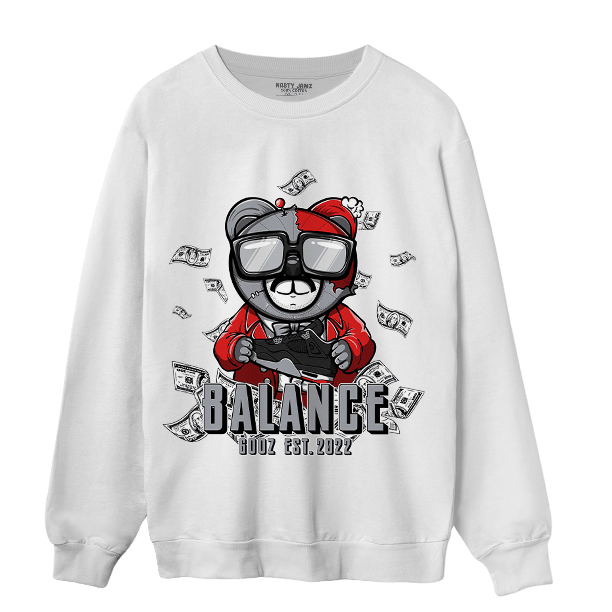 Bred Reimagined 4s Sweatshirt Match Men BER - NastyJamz