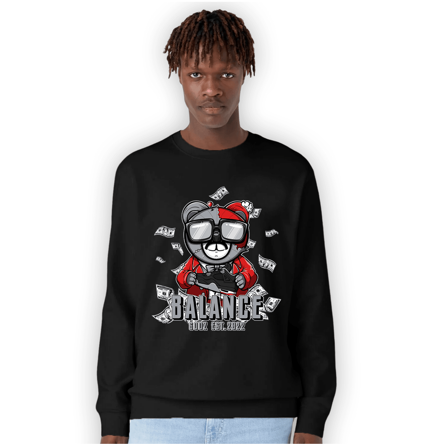 Bred Reimagined 4s Sweatshirt Match Men BER - NastyJamz