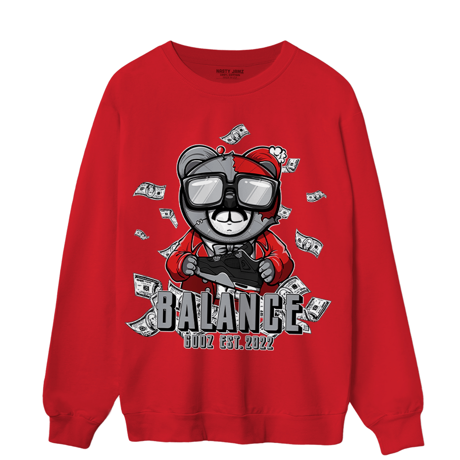 Bred Reimagined 4s Sweatshirt Match Men BER - NastyJamz