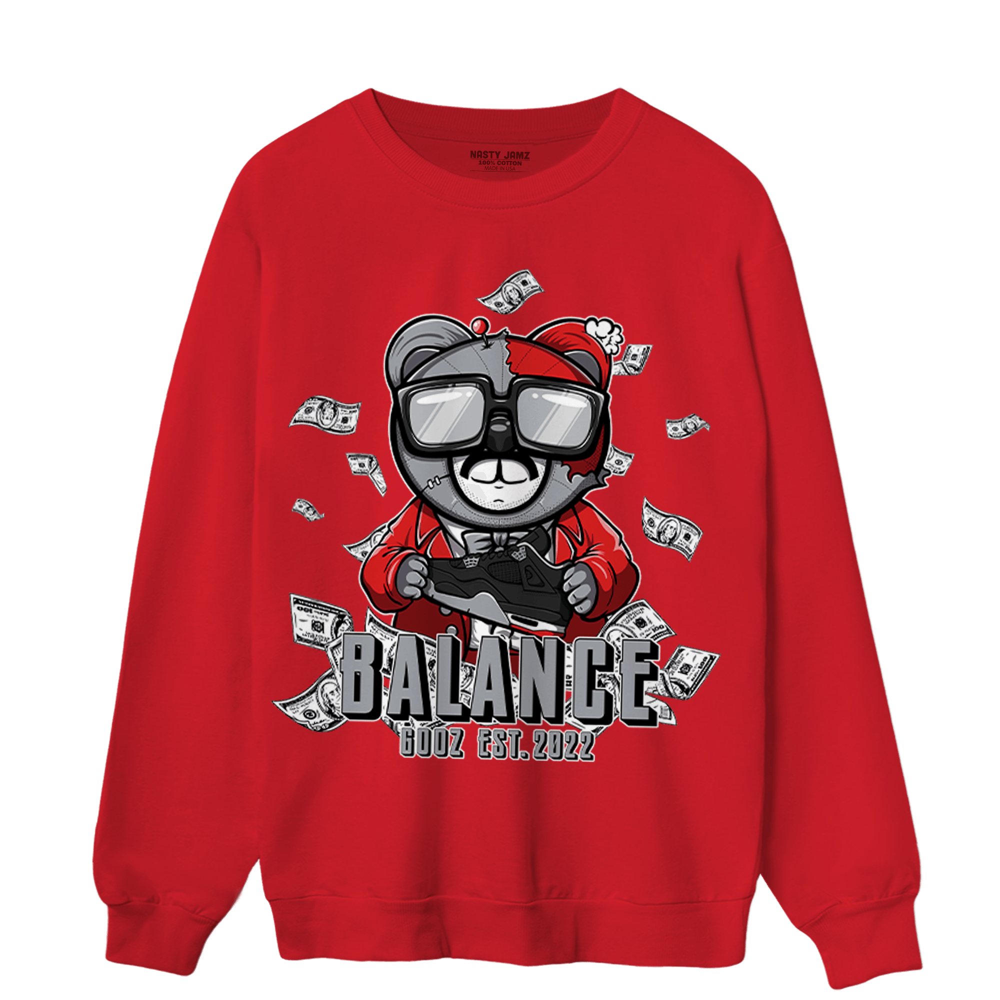 Bred Reimagined 4s Sweatshirt Match Men BER - NastyJamz