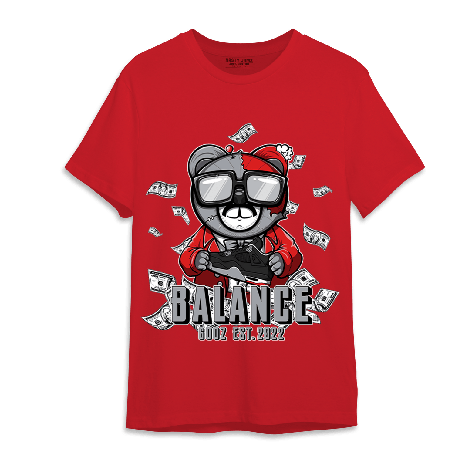 Bred Reimagined 4s T Shirt Match Men BER - NastyJamz