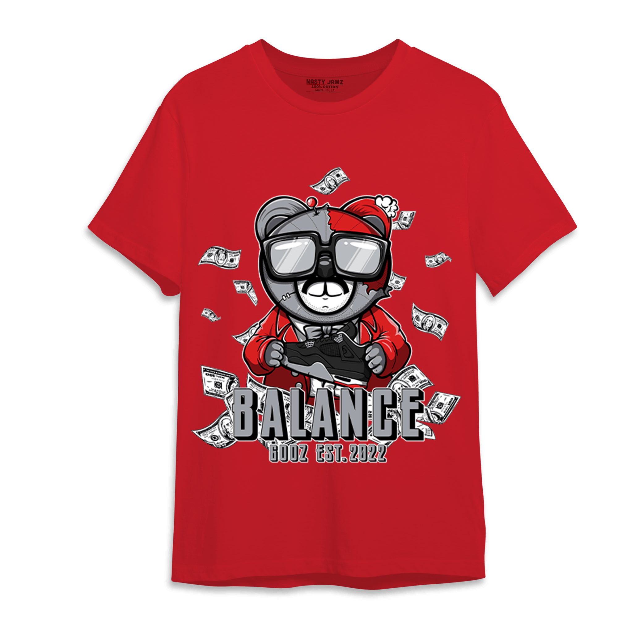 Bred Reimagined 4s T Shirt Match Men BER - NastyJamz
