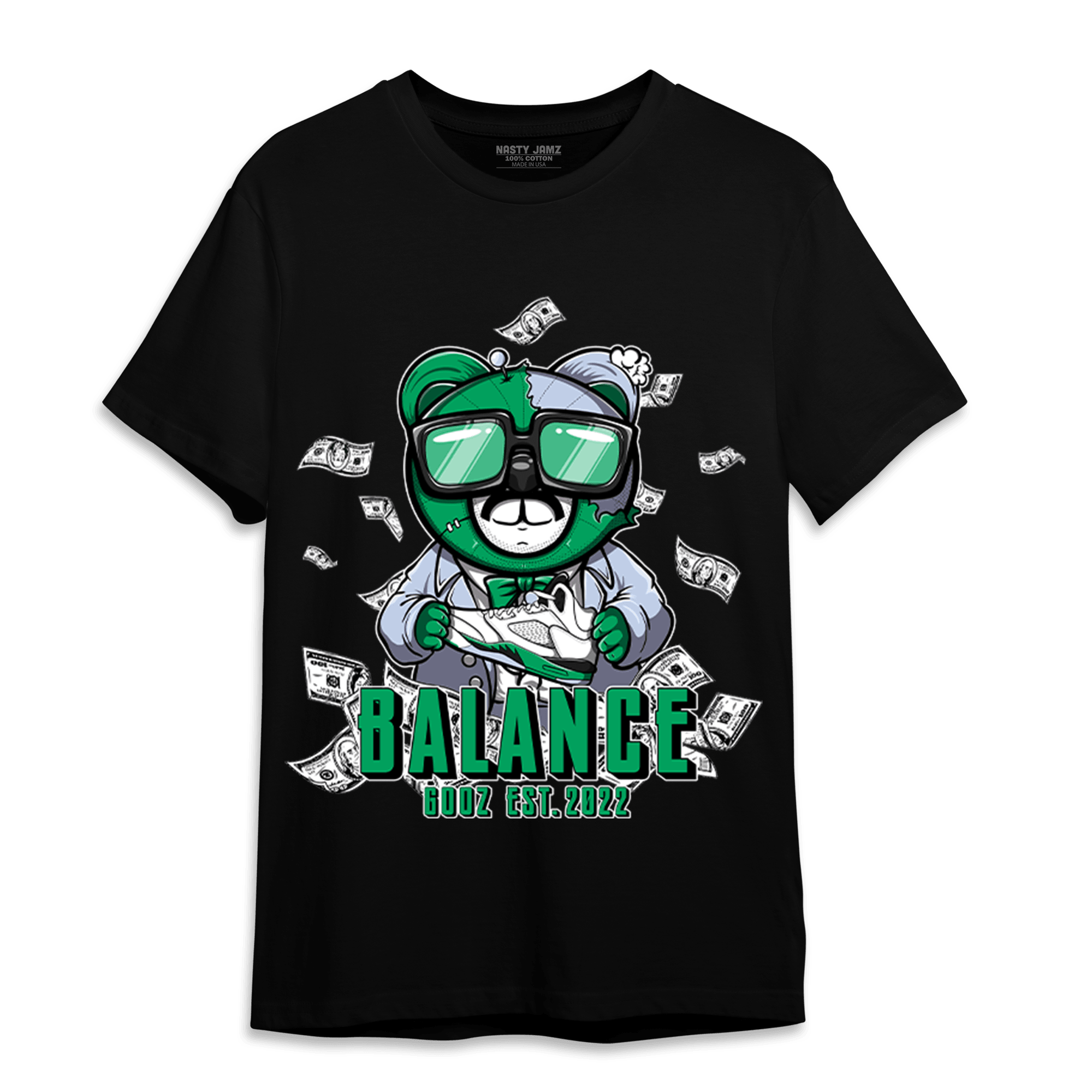 Lucky Green 5s T Shirt Match Men BER - NastyJamz