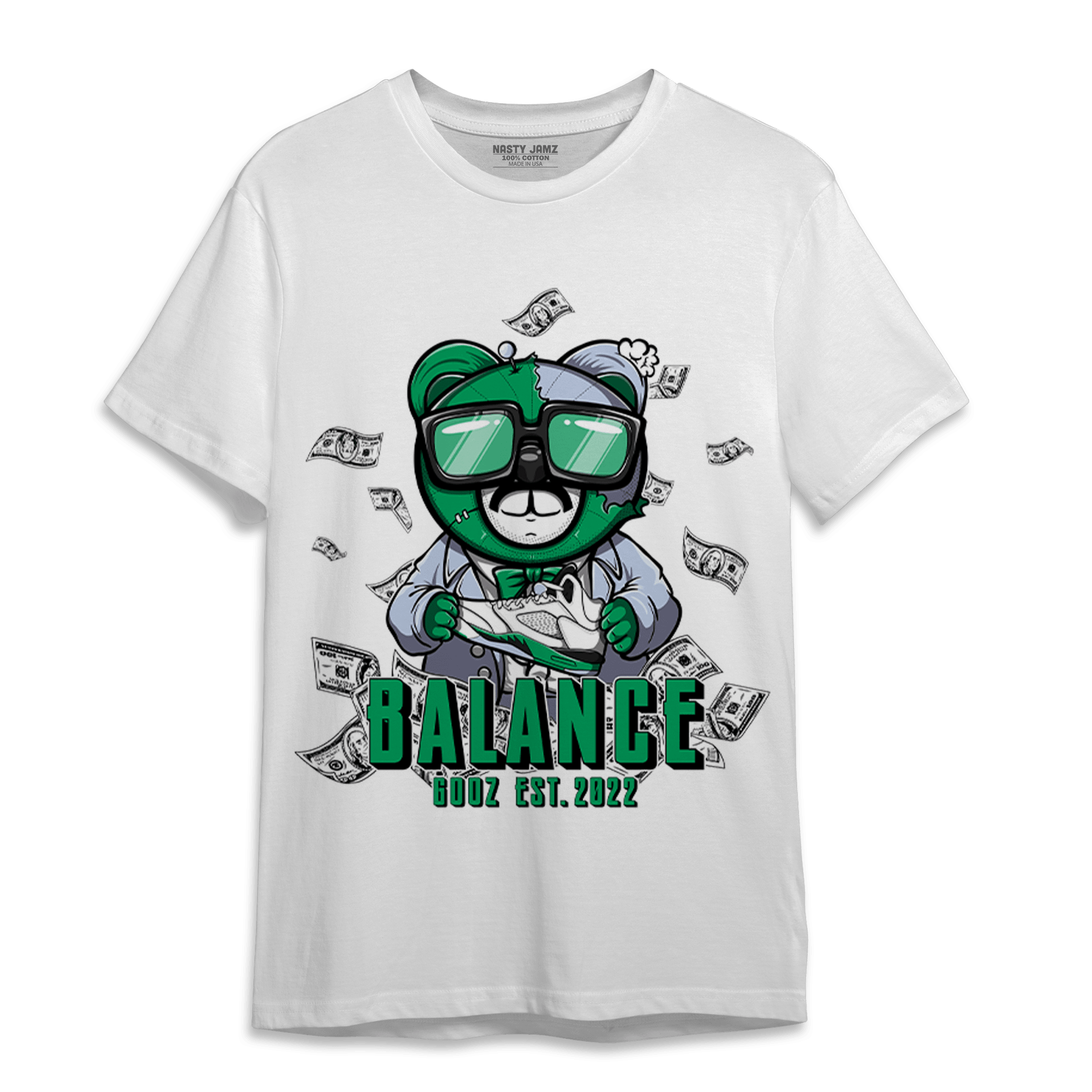 Lucky Green 5s T Shirt Match Men BER - NastyJamz