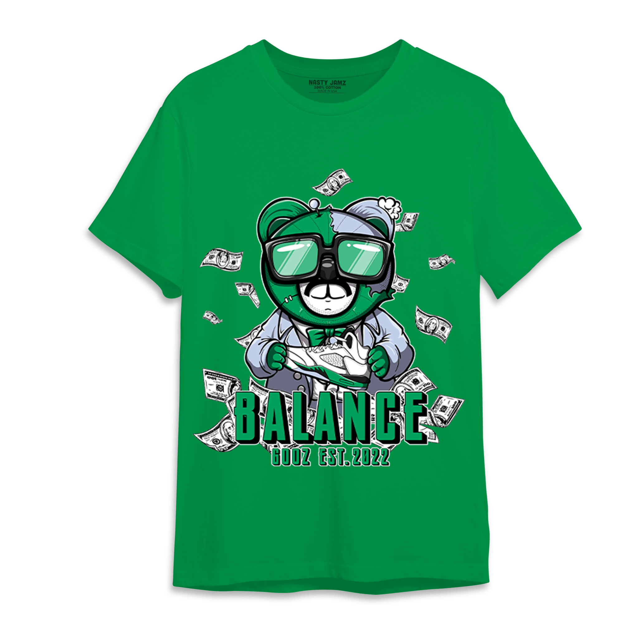 Lucky Green 5s T Shirt Match Men BER - NastyJamz