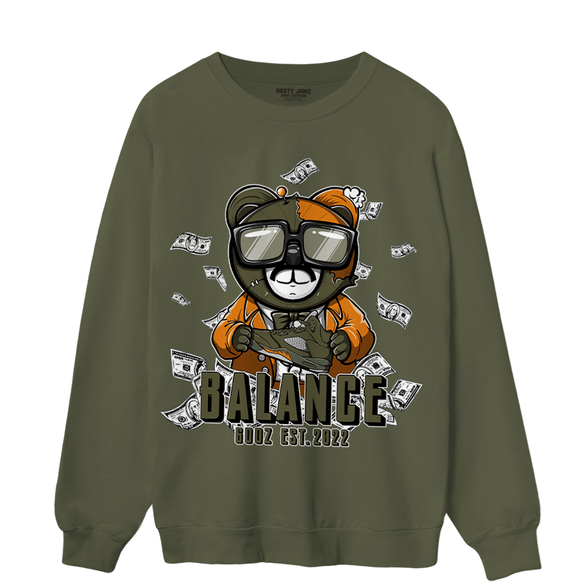 Olive 5s Sweatshirt Match Men BER - NastyJamz