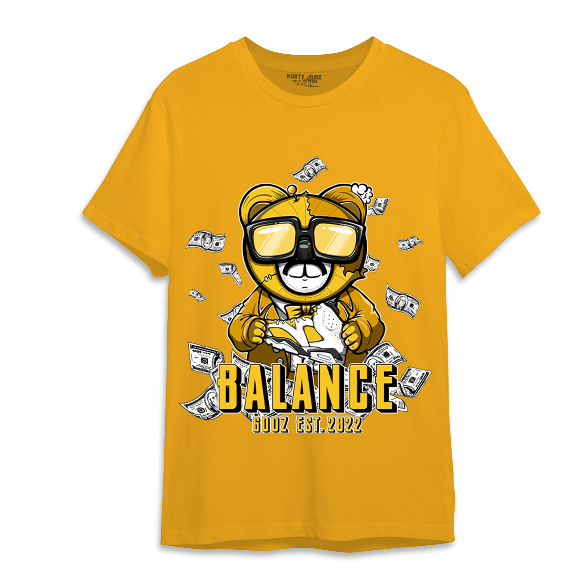 Yellow Ochre 6s T Shirt Match Men BER - NastyJamz