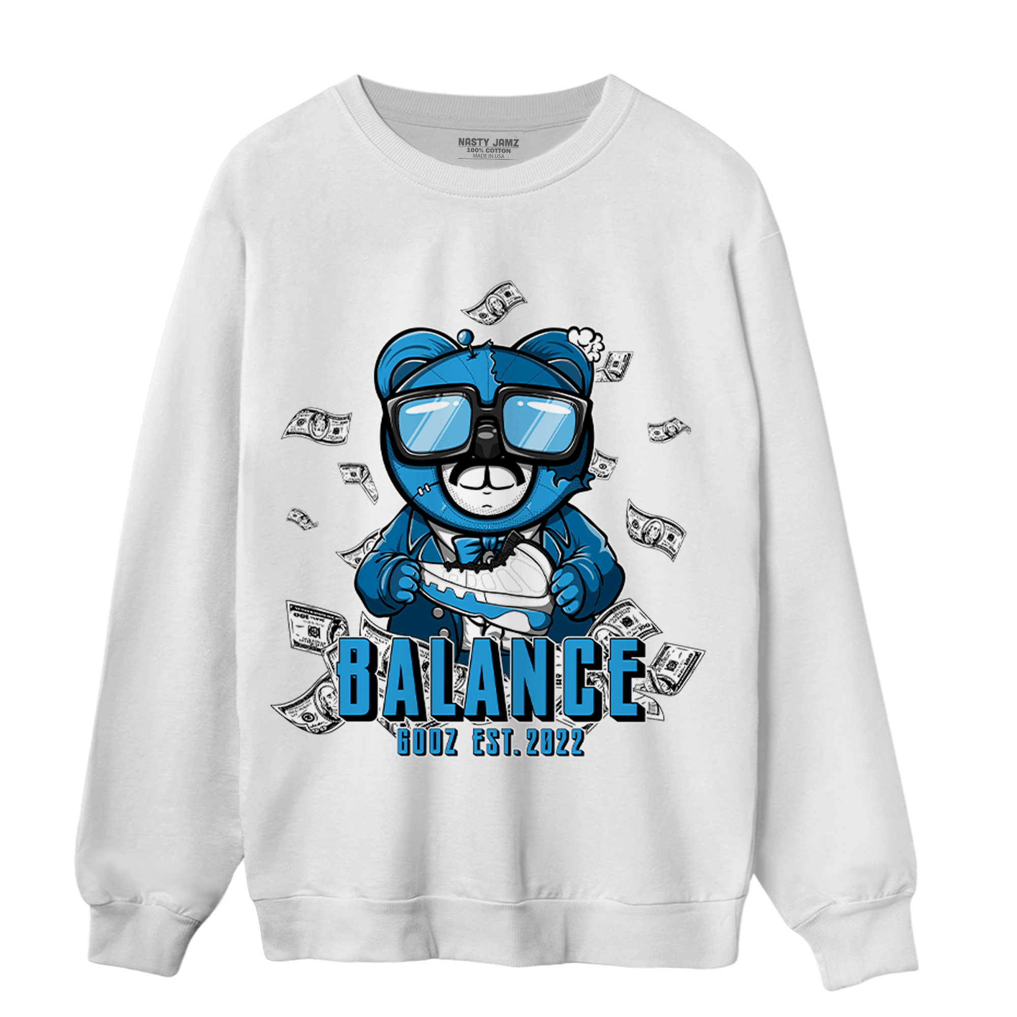 Powder Blue 9s Sweatshirt Match Men BER - NastyJamz
