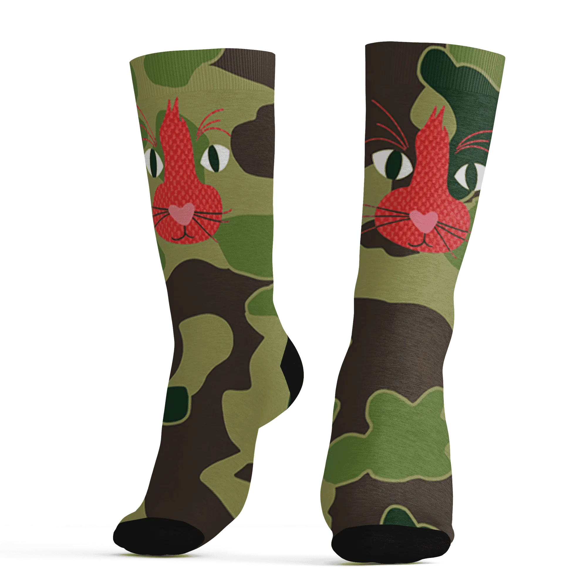 AM-90-Dark-Sage-Solar-Red-NastyJamz-Socks-Match-Meow-3D