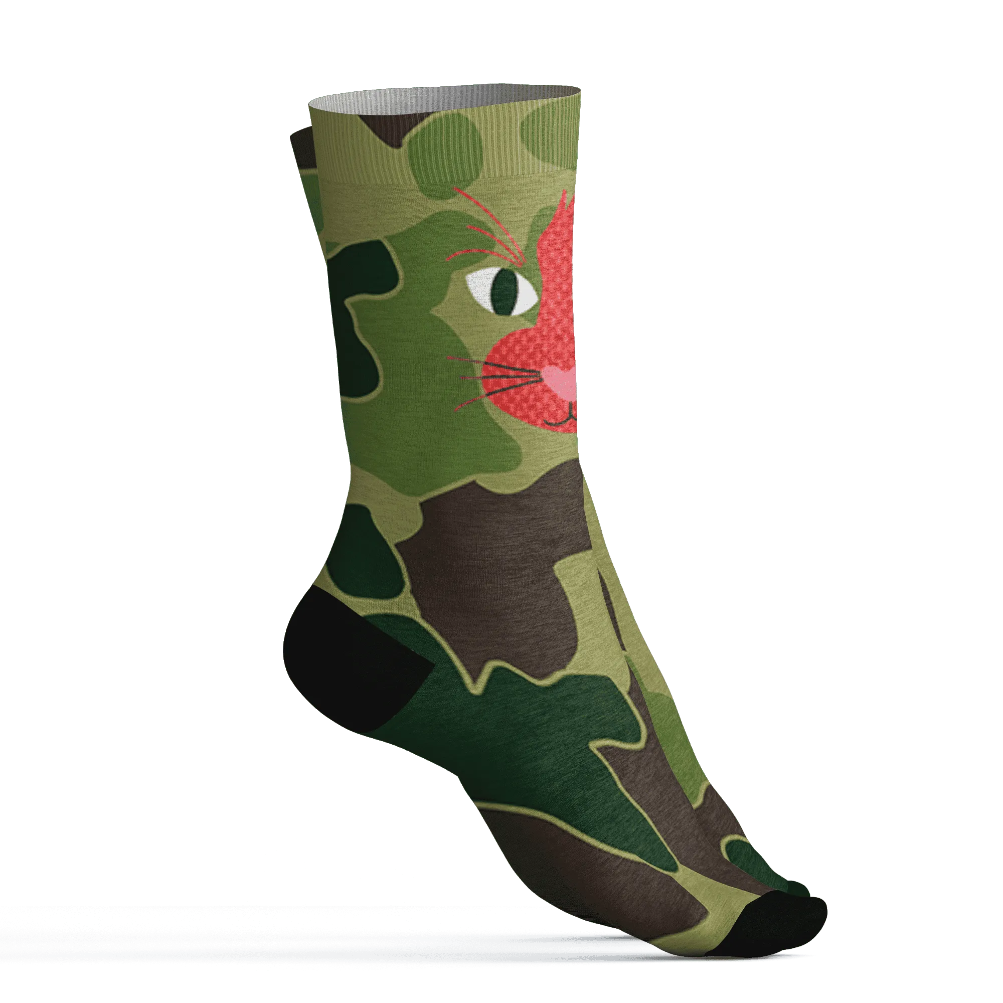 AM-90-Dark-Sage-Solar-Red-NastyJamz-Socks-Match-Meow-3D