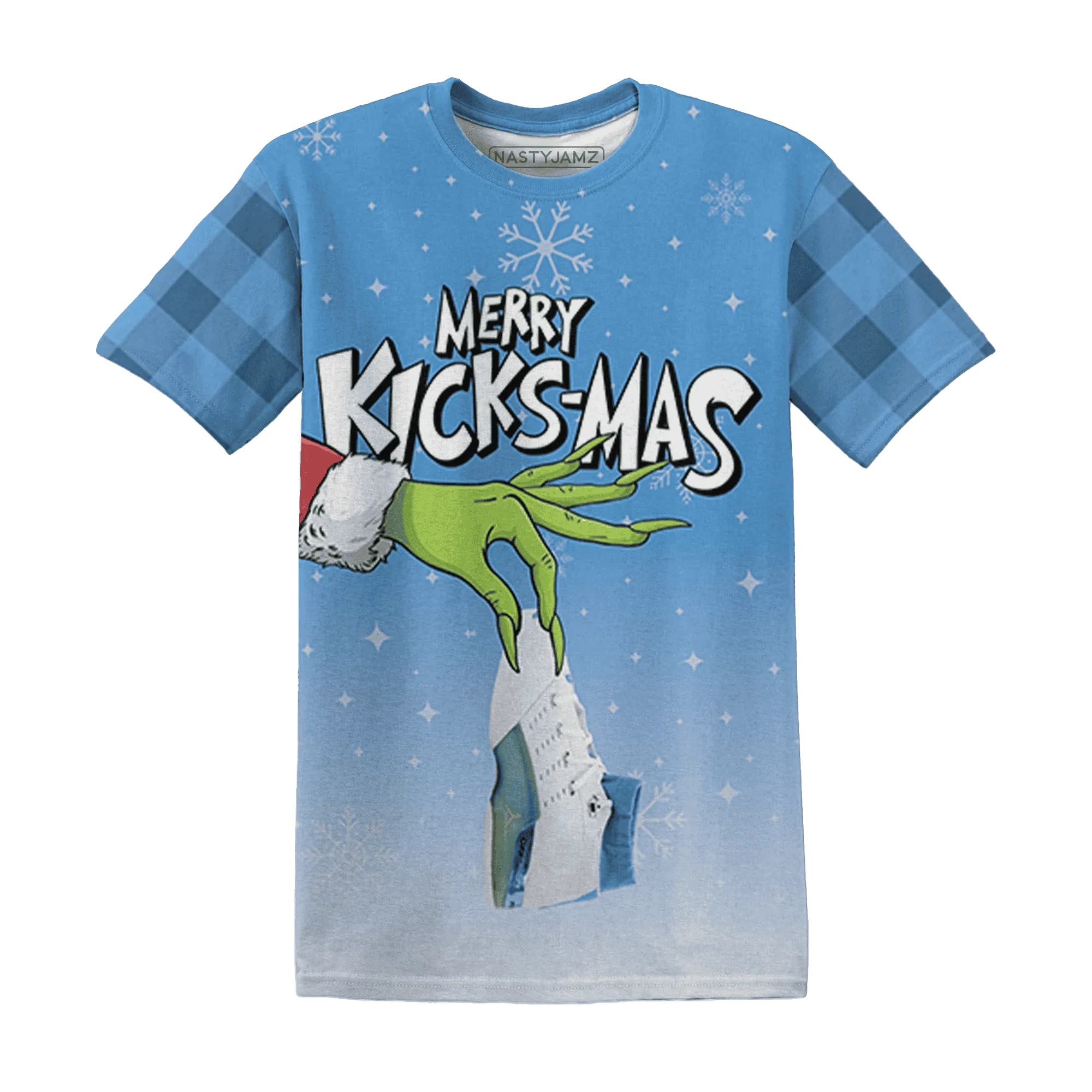 Carolina-Blue-Univercitii-17s-NastyJamz-T-Shirt-Match-Merry-Kicksmas-3D