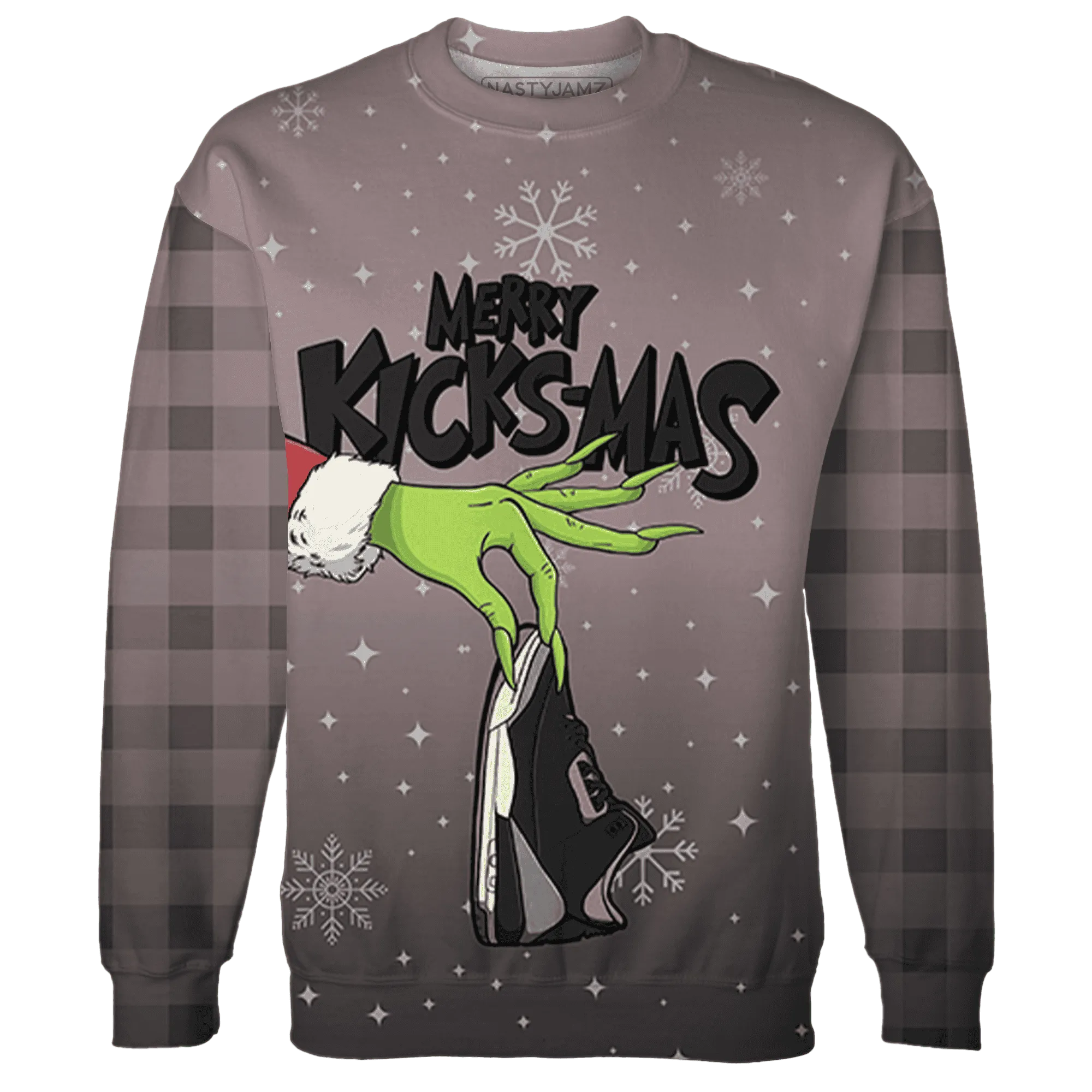 Black-Violet-Ore-3s-NastyJamz-Sweatshirt-Match-Merry-Kicksmas-3D