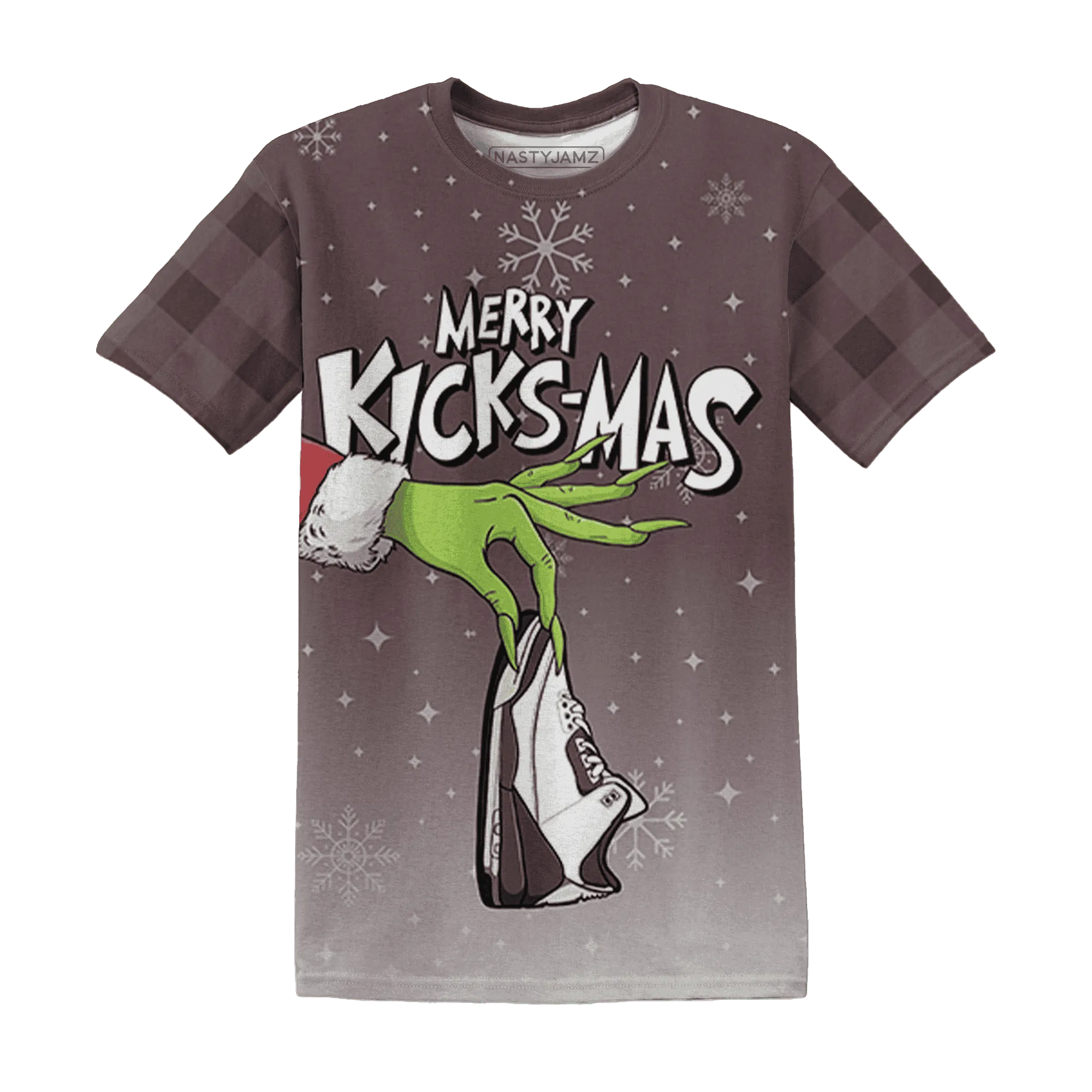 Burgundy-Crush-3s-NastyJamz-T-Shirt-Match-Merry-Kicksmas-3D