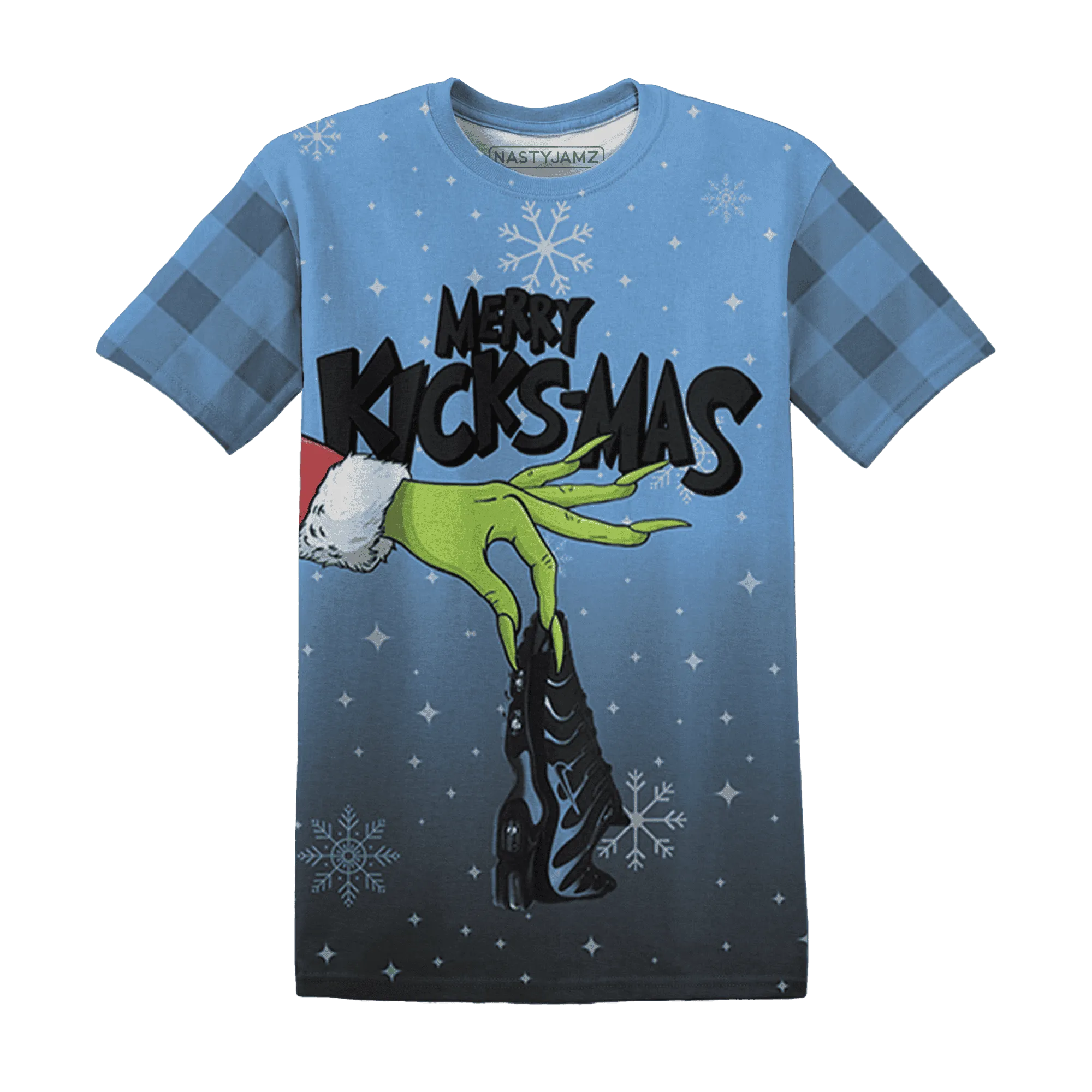 AM-Plus-Black-Univercitii-Blue-NastyJamz-T-Shirt-Match-Merry-Kicksmas-3D