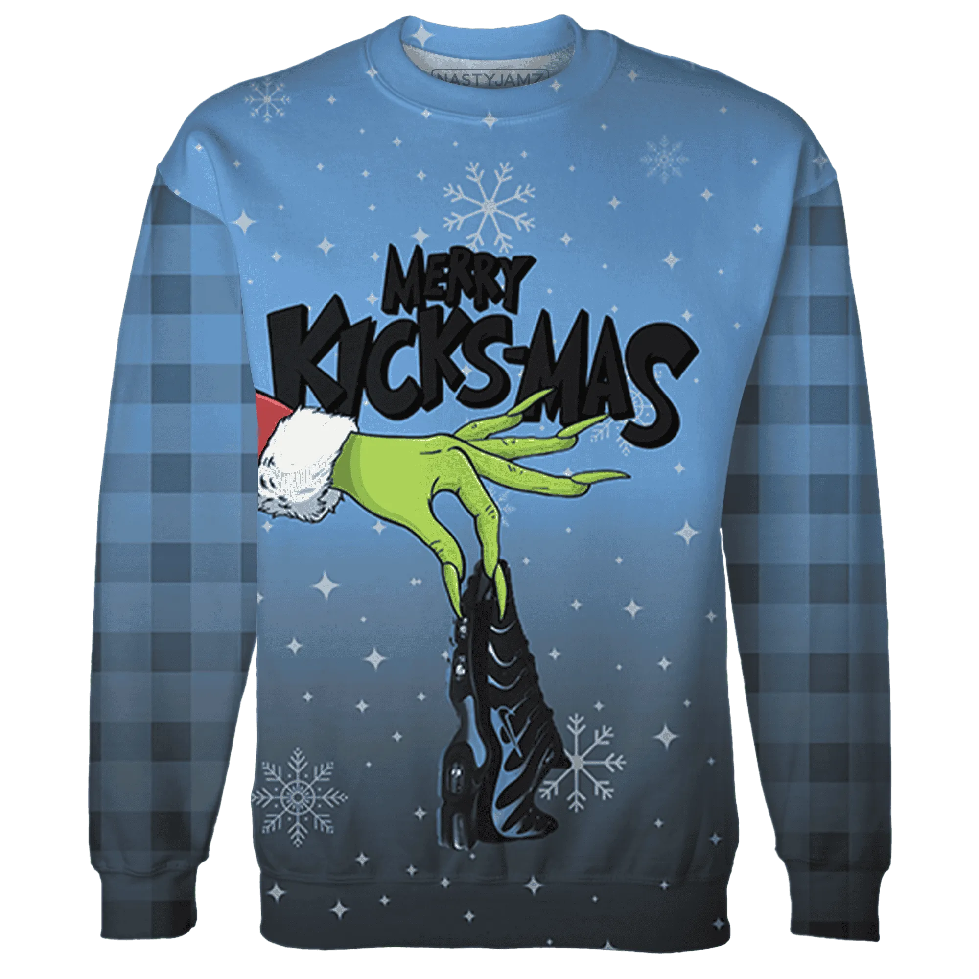 AM-Plus-Black-Univercitii-Blue-NastyJamz-Sweatshirt-Match-Merry-Kicksmas-3D