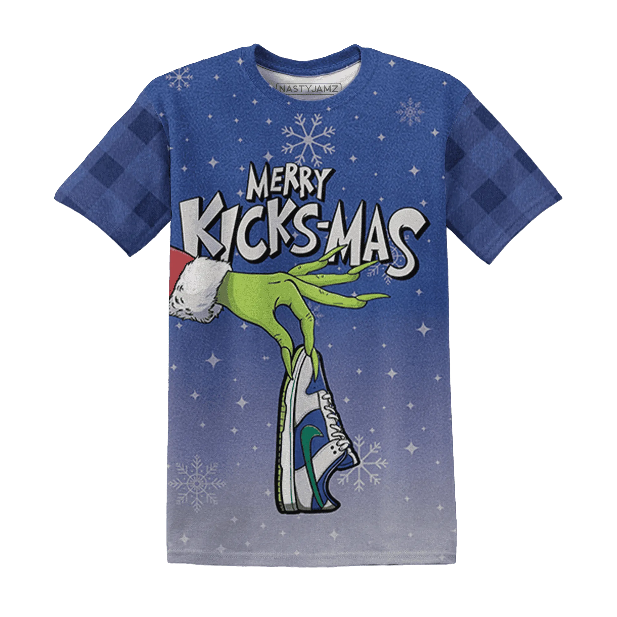 Dunk-Hyper-Royal-Malachite-NastyJamz-T-Shirt-Match-Merry-Kicksmas-3D