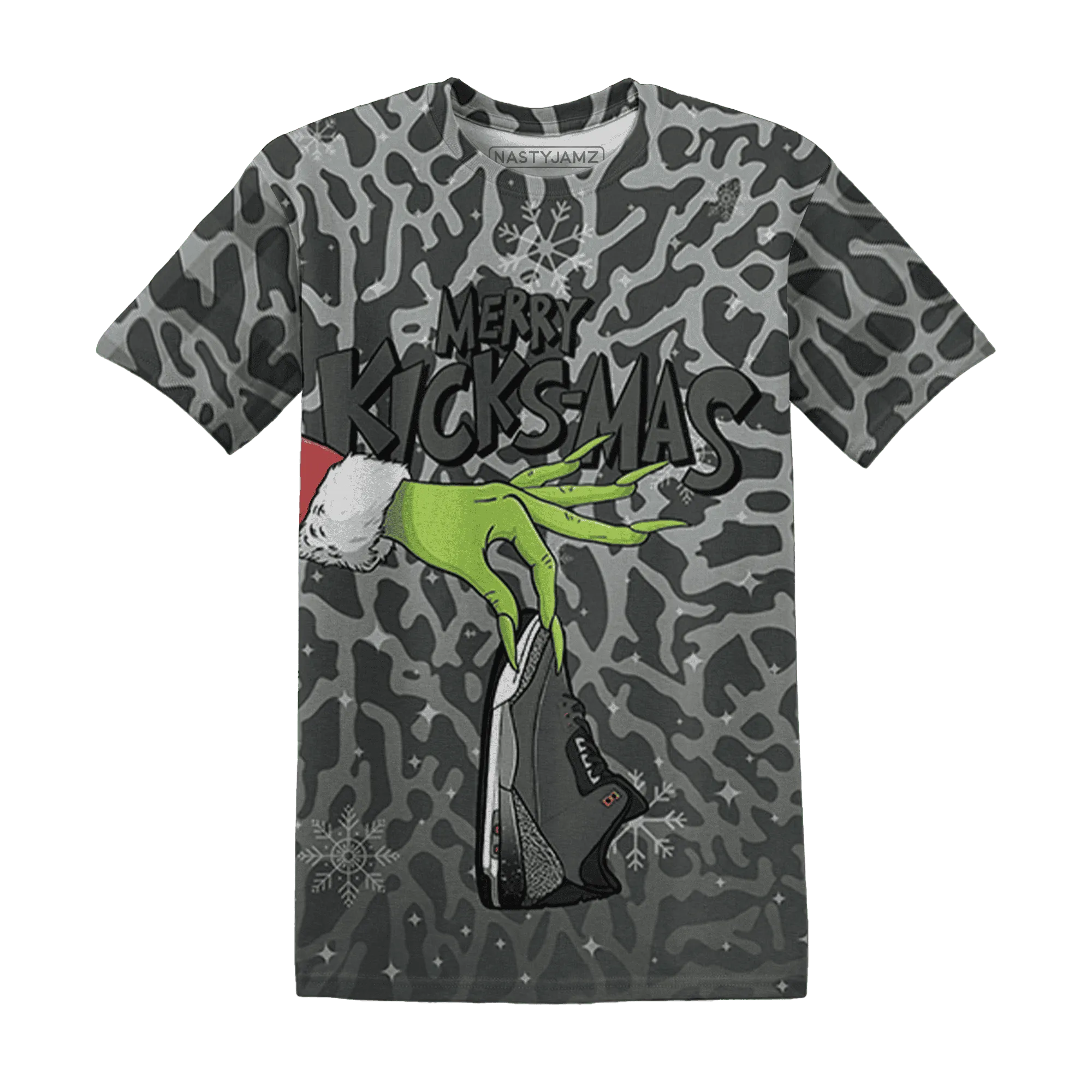 Fear-Pack-3s-NastyJamz-T-Shirt-Match-Merry-Kicksmas-3D