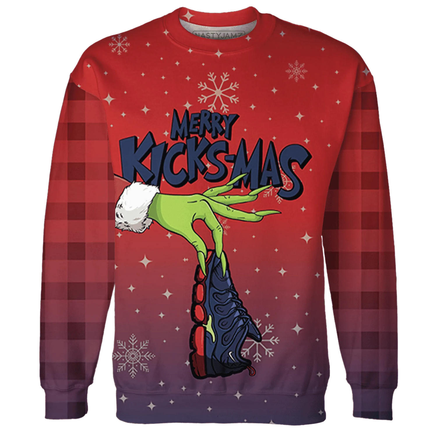 VaporMax-Air-Plus-Midnight-Navy-Gold-Black-NastyJamz-Sweatshirt-Match-Merry-Kicksmas-3D