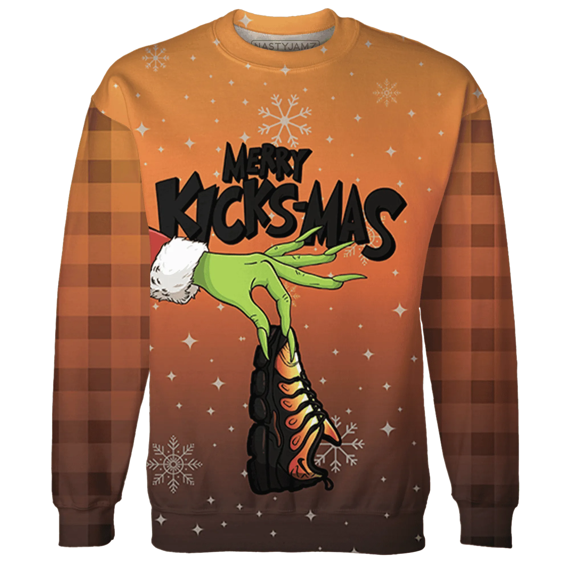 VaporMax-Crimson-Total-Orange-Plus-NastyJamz-Sweatshirt-Match-Merry-Kicksmas-3D