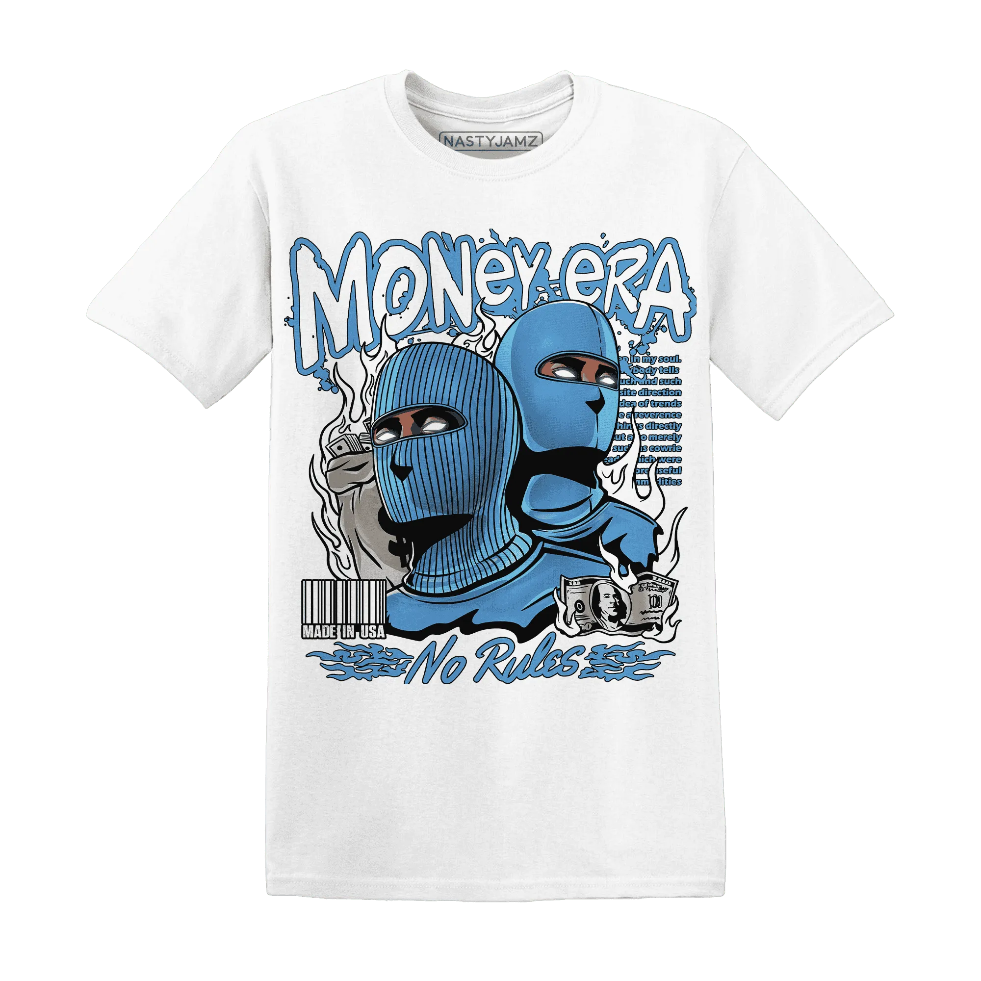 NastyJamz-Carolina-Blue-Univercitii-17s-T-Shirt-Match-Money-Era