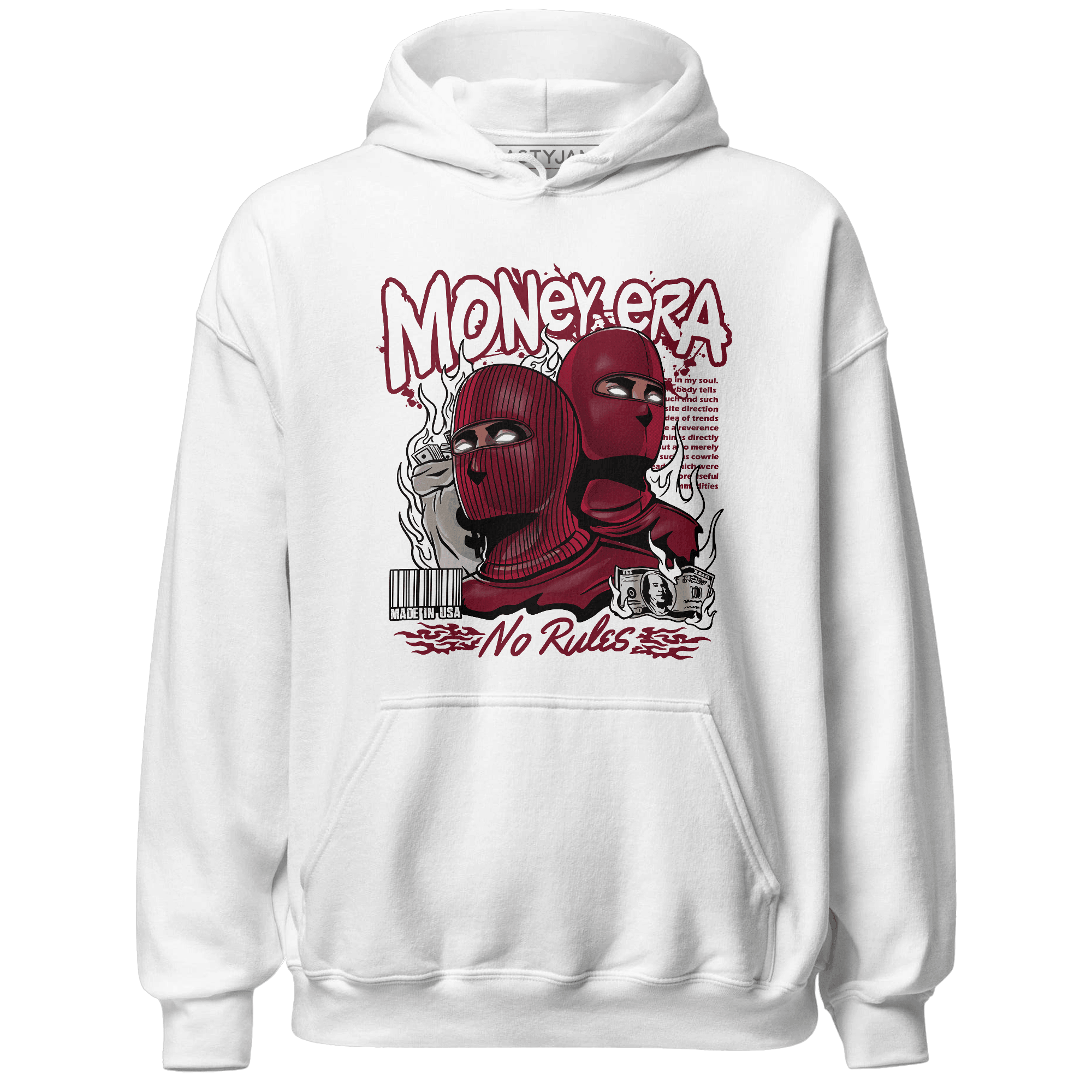 High White Team Red 1s Hoodie Match Money Era - NastyJamz