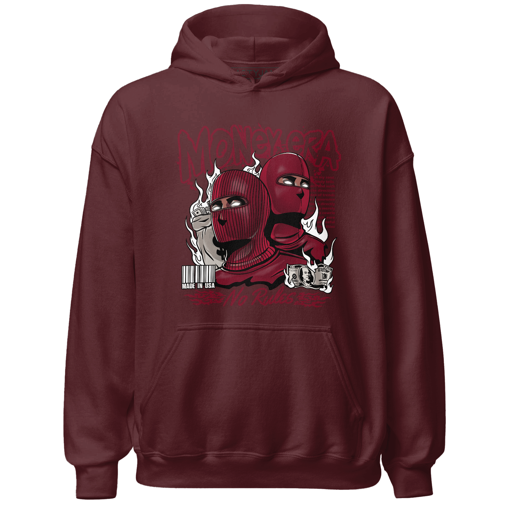 High White Team Red 1s Hoodie Match Money Era - NastyJamz