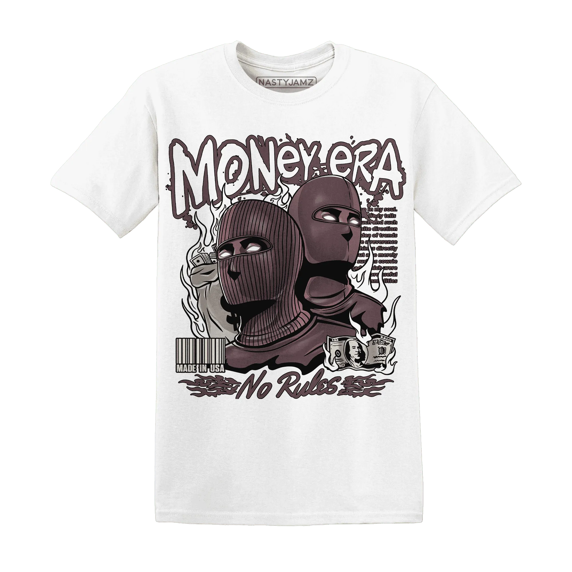 NastyJamz-Burgundy-Crush-3s-T-Shirt-Match-Money-Era