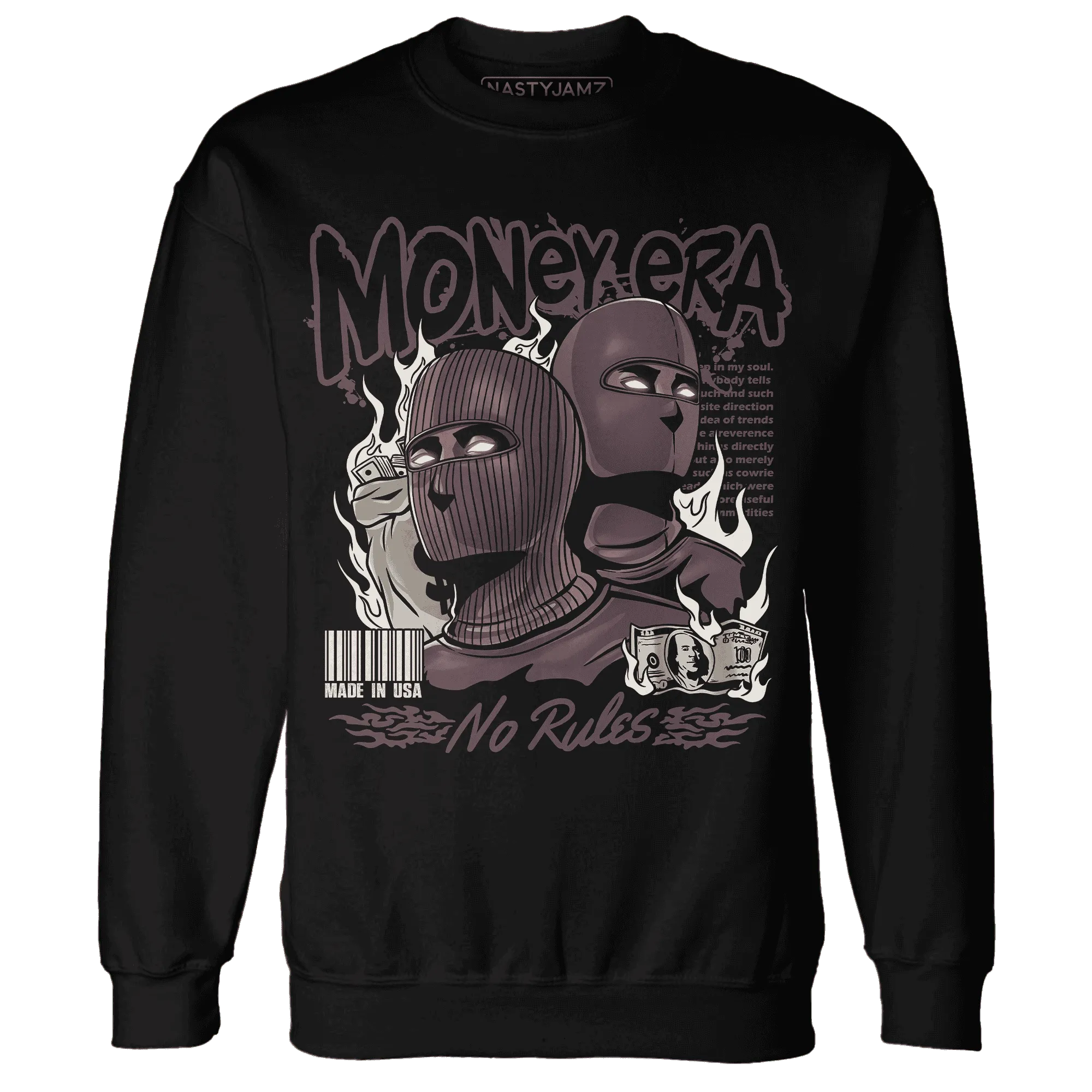 NastyJamz-Burgundy-Crush-3s-Sweatshirt-Match-Money-Era