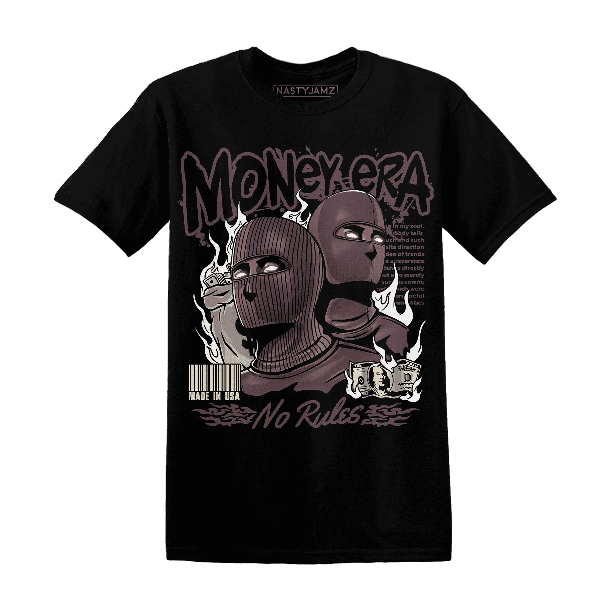NastyJamz-Burgundy-Crush-3s-T-Shirt-Match-Money-Era