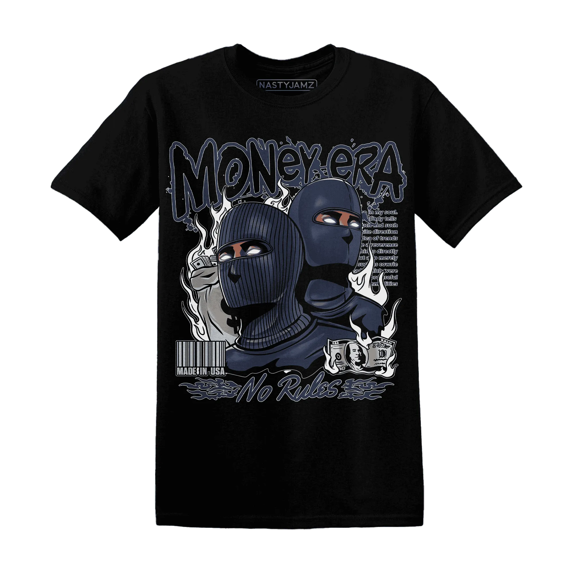 White-Navy-6s-T-Shirt-Match-Money-Era