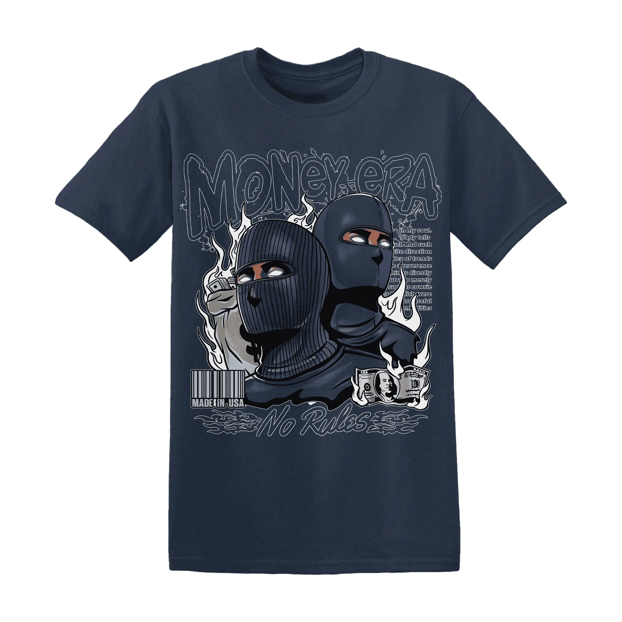 White-Navy-6s-T-Shirt-Match-Money-Era