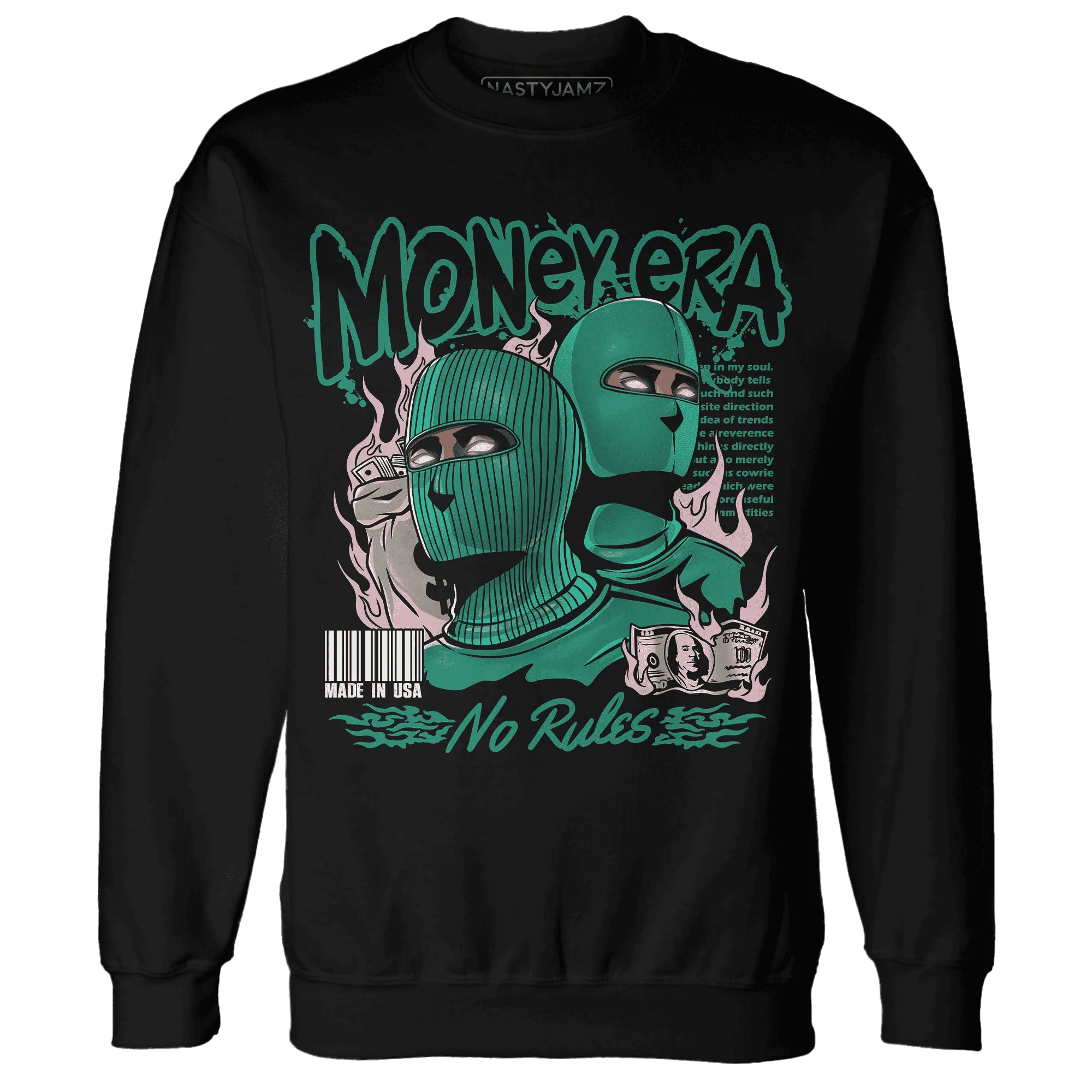 NastyJamz-Dunk-Pink-Malachite-Medium-Soft-Low-Sail-Sweatshirt-Match-Money-Era
