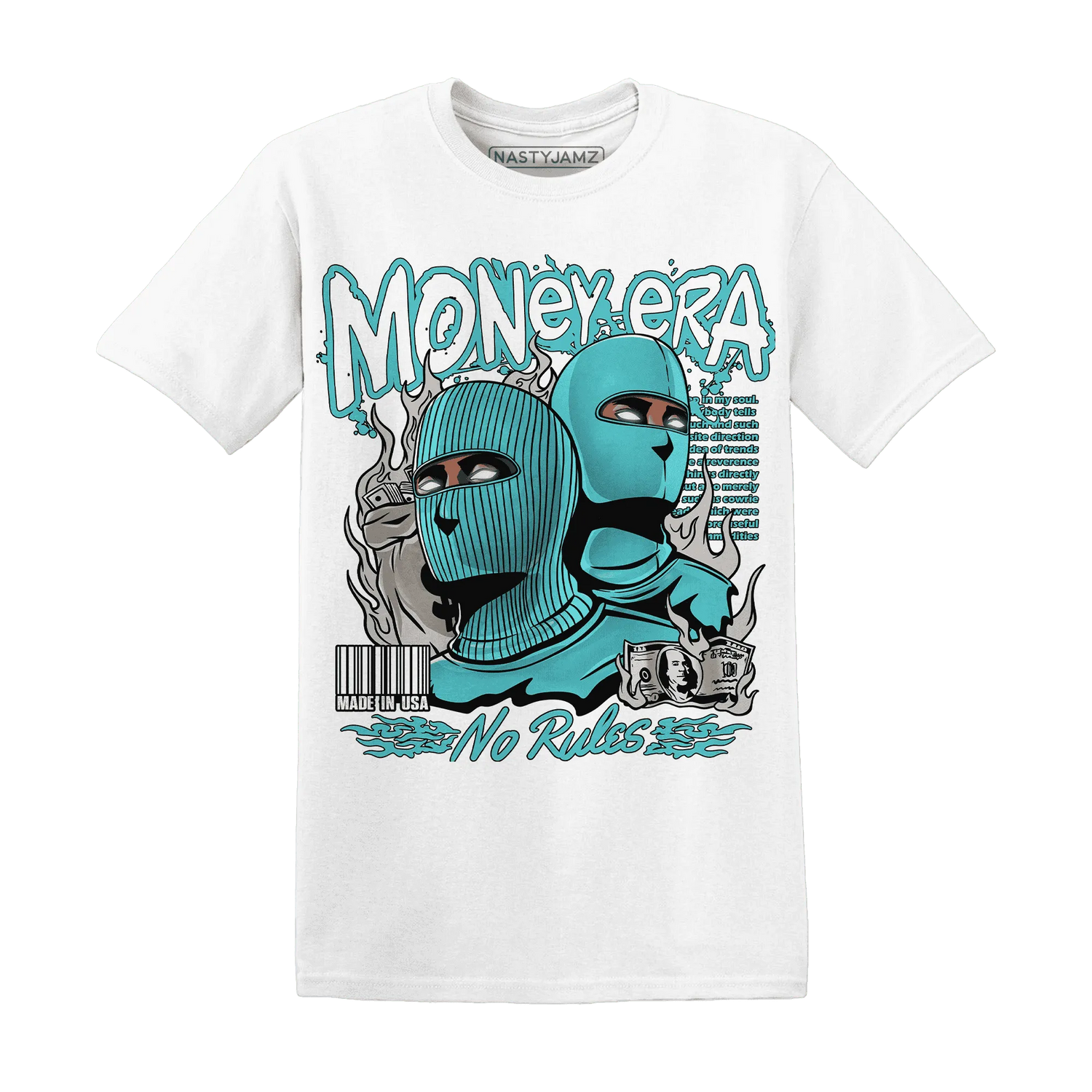 NastyJamz-NBL-Cyan-Burst-9060-T-Shirt-Match-Money-Era