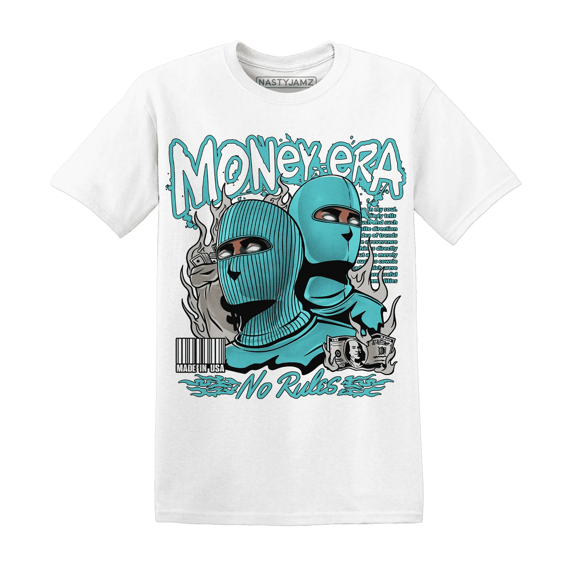NastyJamz-NBL-Cyan-Burst-9060-T-Shirt-Match-Money-Era