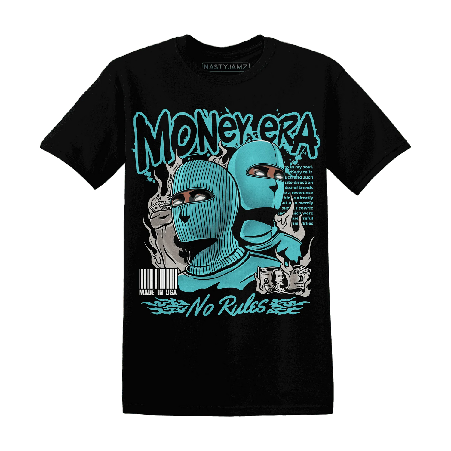 NastyJamz-NBL-Cyan-Burst-9060-T-Shirt-Match-Money-Era