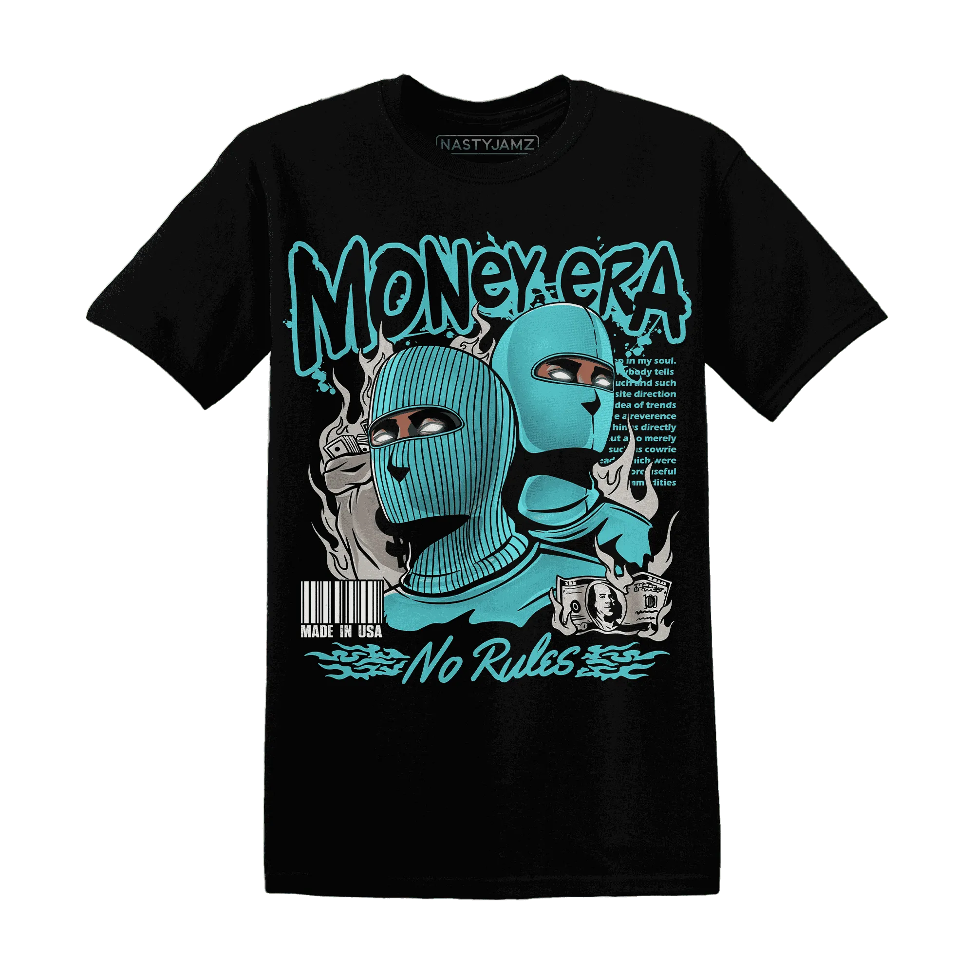 NastyJamz-NBL-Cyan-Burst-9060-T-Shirt-Match-Money-Era