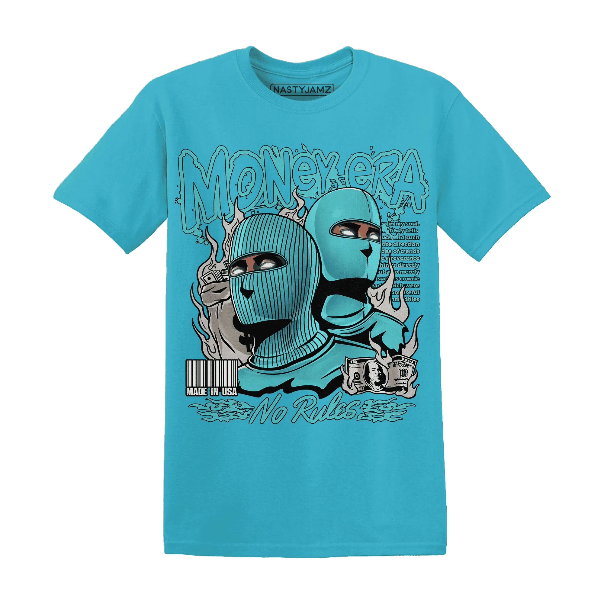 NastyJamz-NBL-Cyan-Burst-9060-T-Shirt-Match-Money-Era