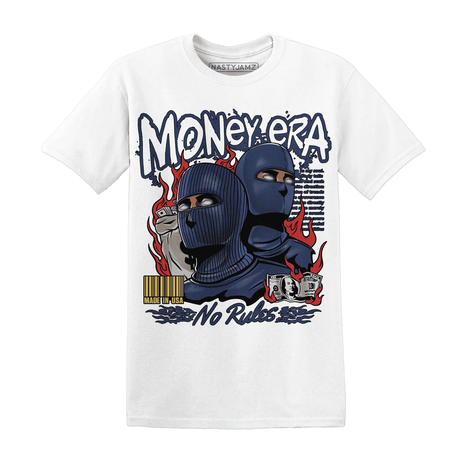 VaporMax-Air-Plus-Midnight-Navy-Gold-Black-NastyJamz-T-Shirt-Match-Money-Era