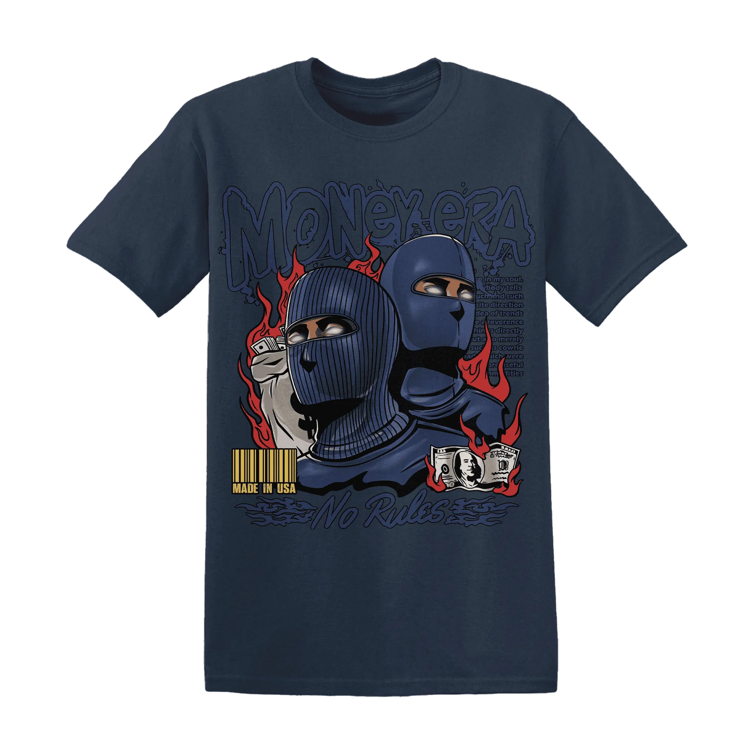 VaporMax-Air-Plus-Midnight-Navy-Gold-Black-NastyJamz-T-Shirt-Match-Money-Era