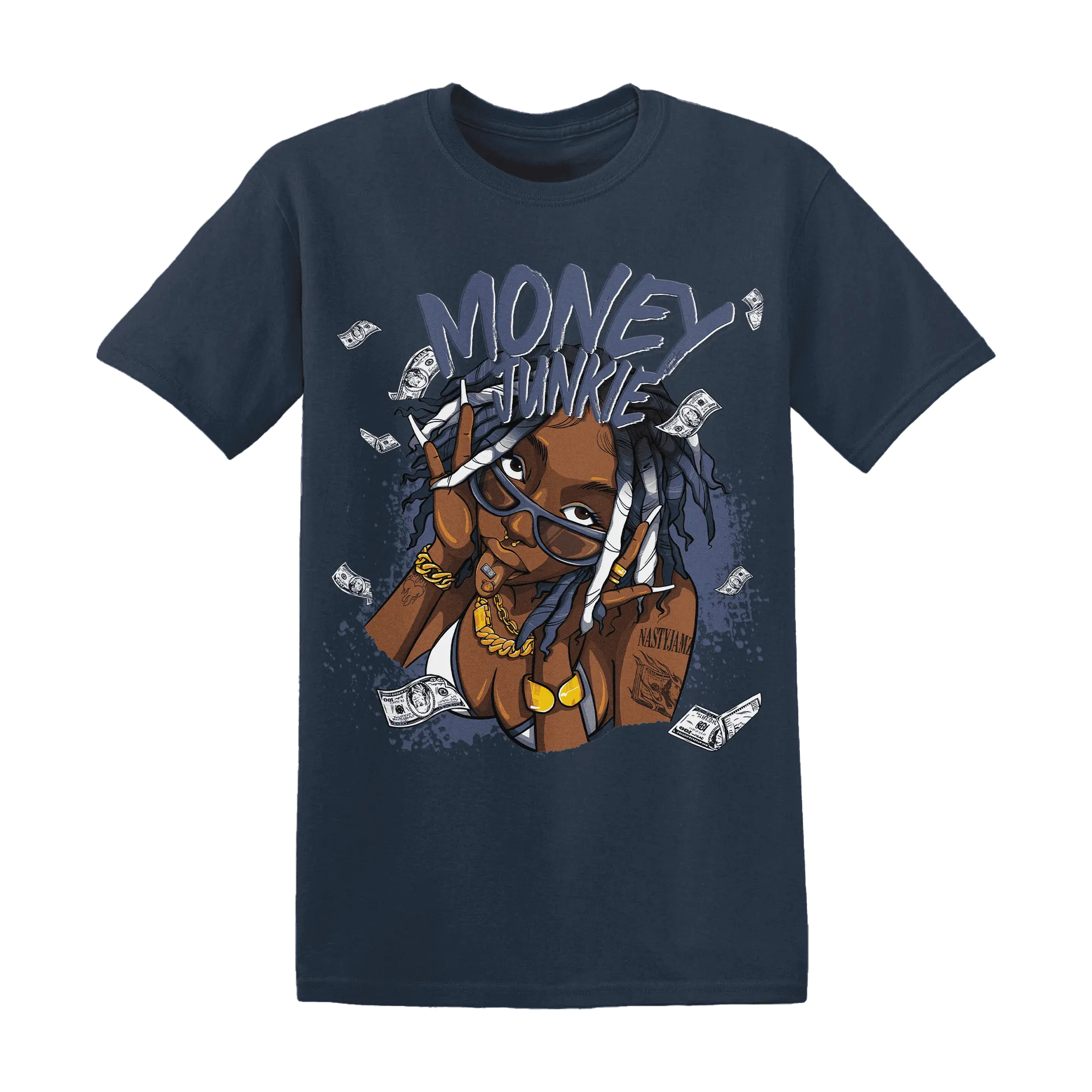 Low-Diffused-Blue-11s-T-Shirt-Match-Money-Junkie