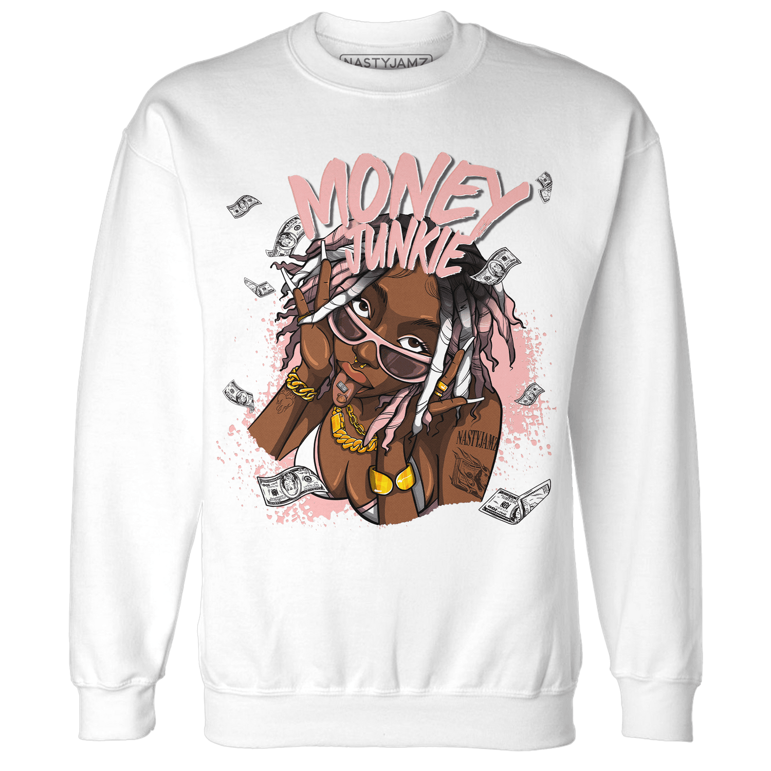 Low Legend Pink 11s Sweatshirt Match Money Junkie - NastyJamz