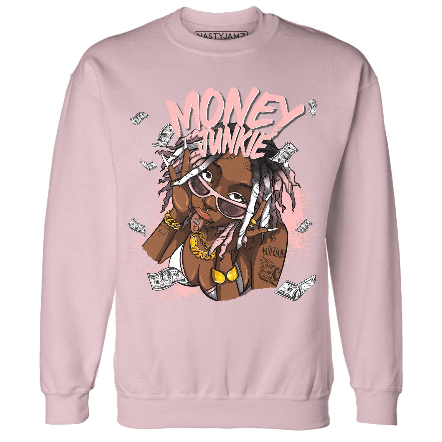 Low Legend Pink 11s Sweatshirt Match Money Junkie - NastyJamz