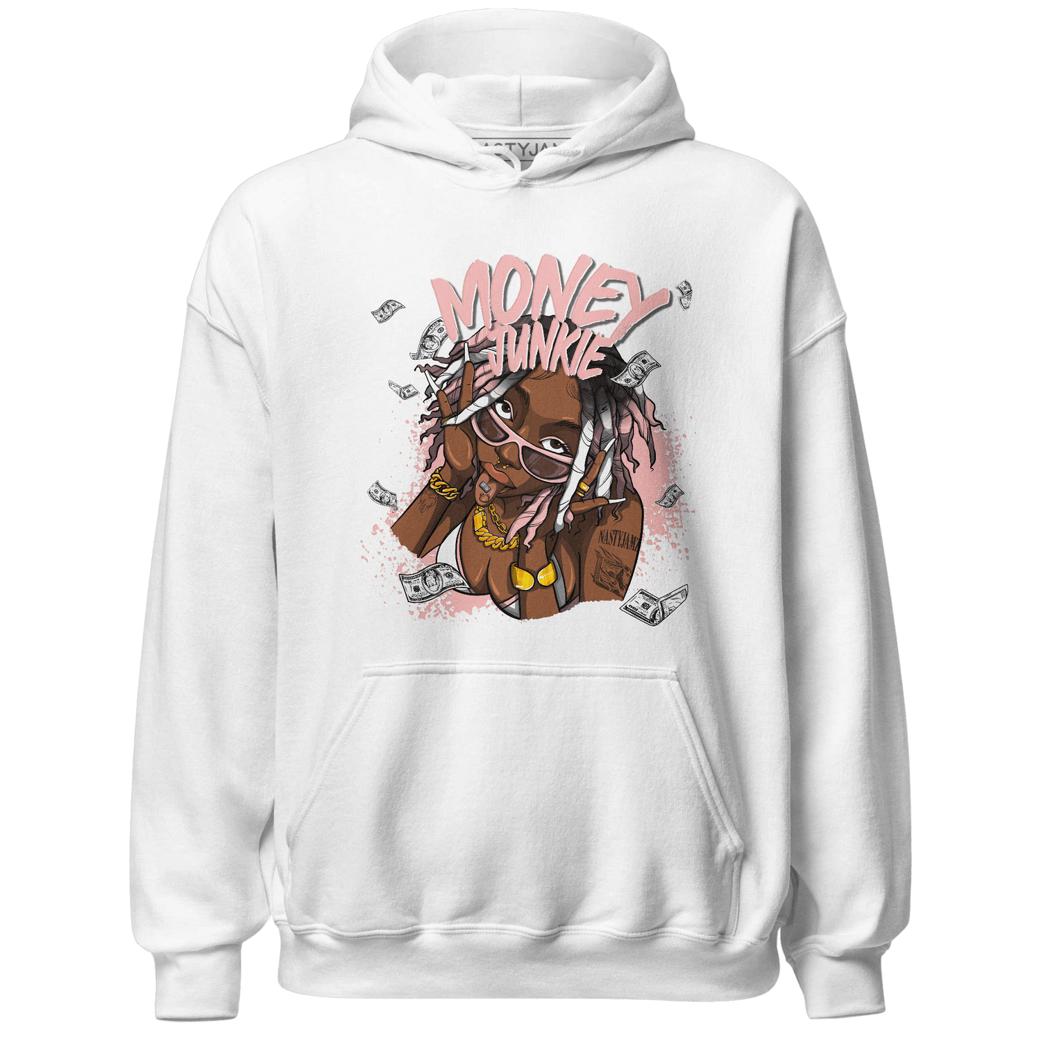 Low Legend Pink 11s Hoodie Match Money Junkie - NastyJamz