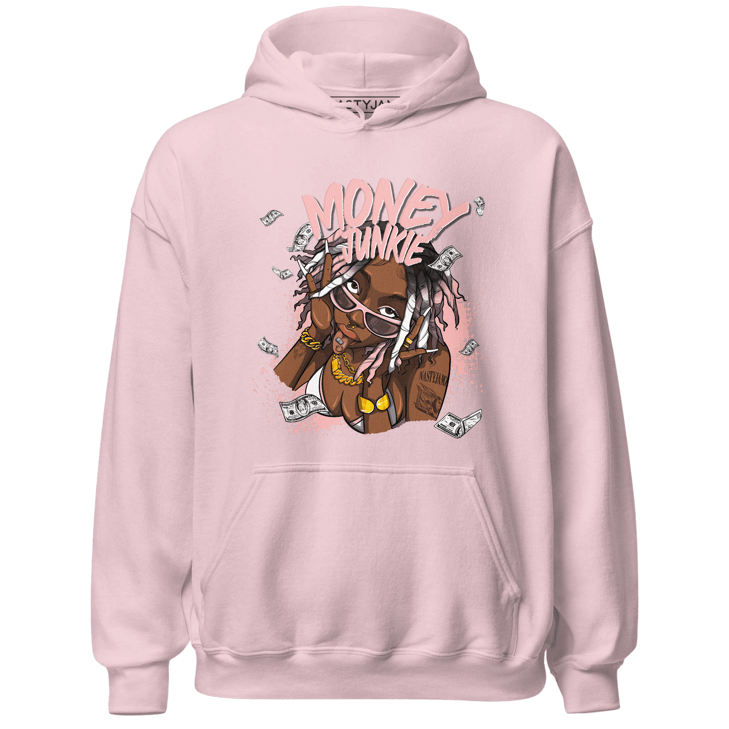 Low Legend Pink 11s Hoodie Match Money Junkie - NastyJamz