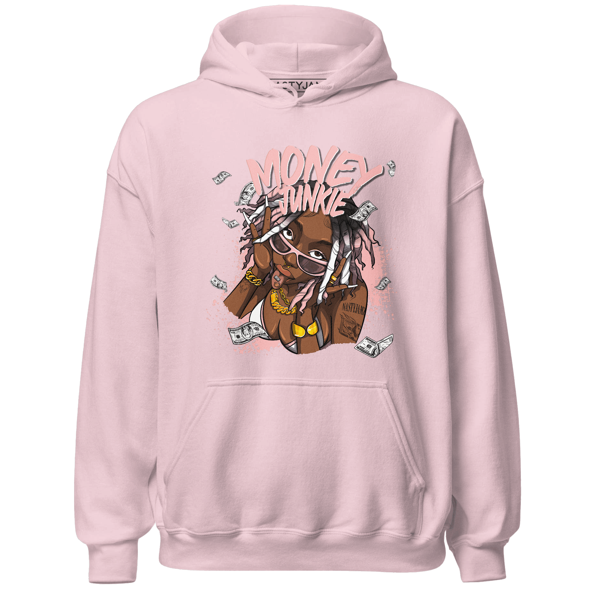 Low Legend Pink 11s Hoodie Match Money Junkie - NastyJamz
