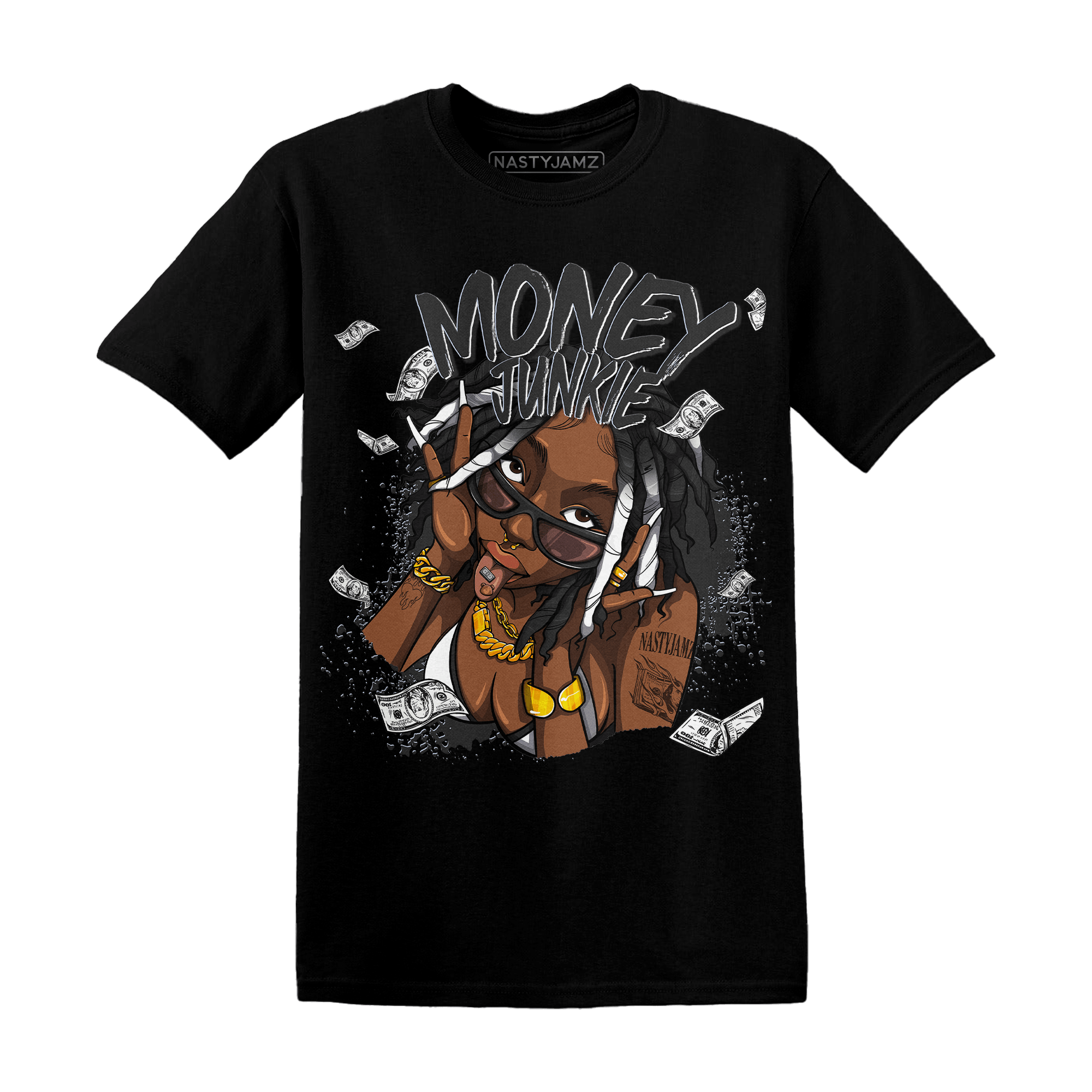 Low Space Jamz 11s T Shirt Match Money Junkie - NastyJamz